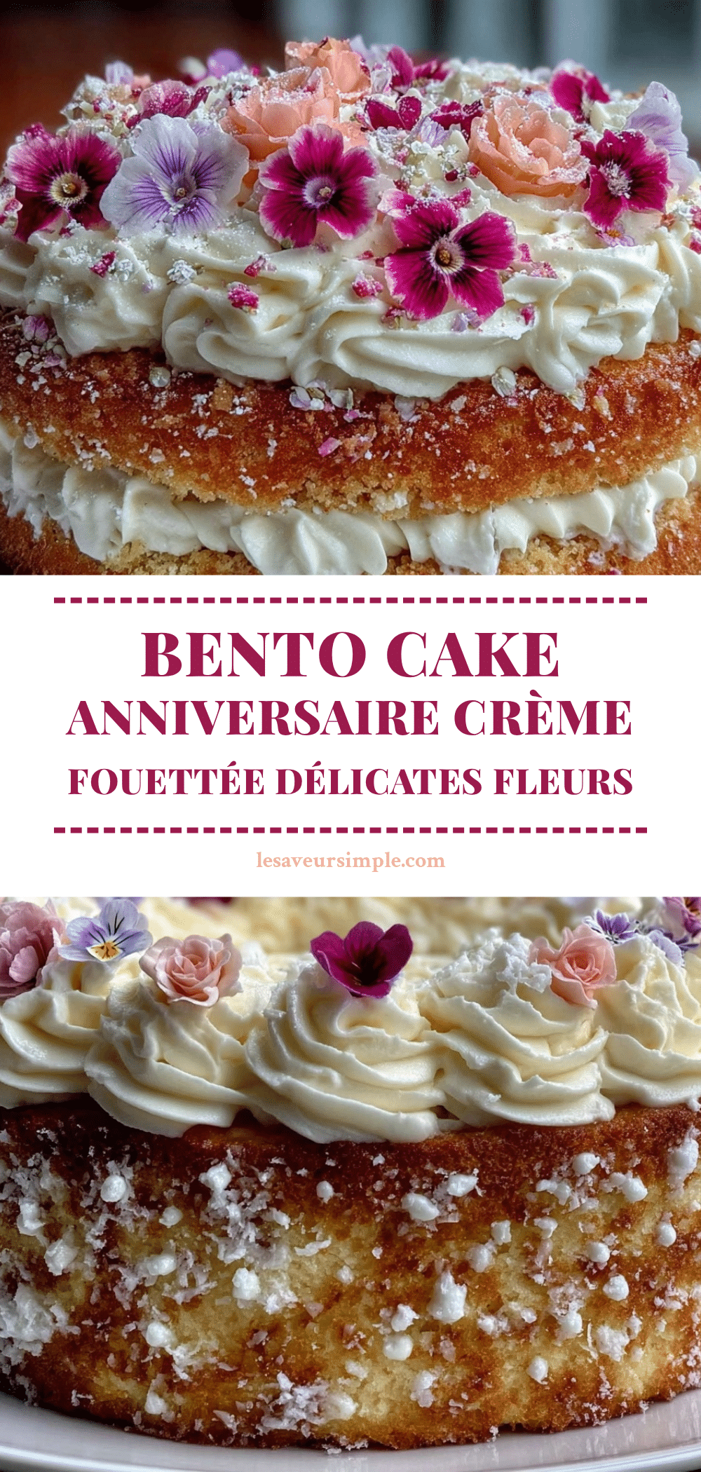 bento cake anniversaire crème fouettée recipe