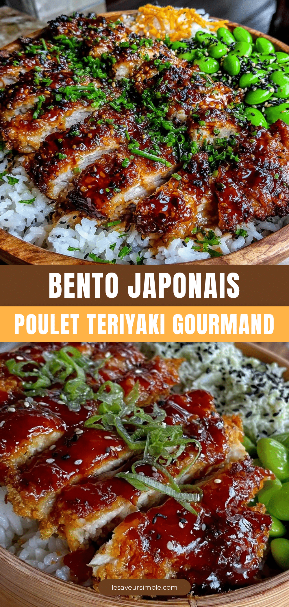 bento japonais poulet teriyaki riz sésame recipe