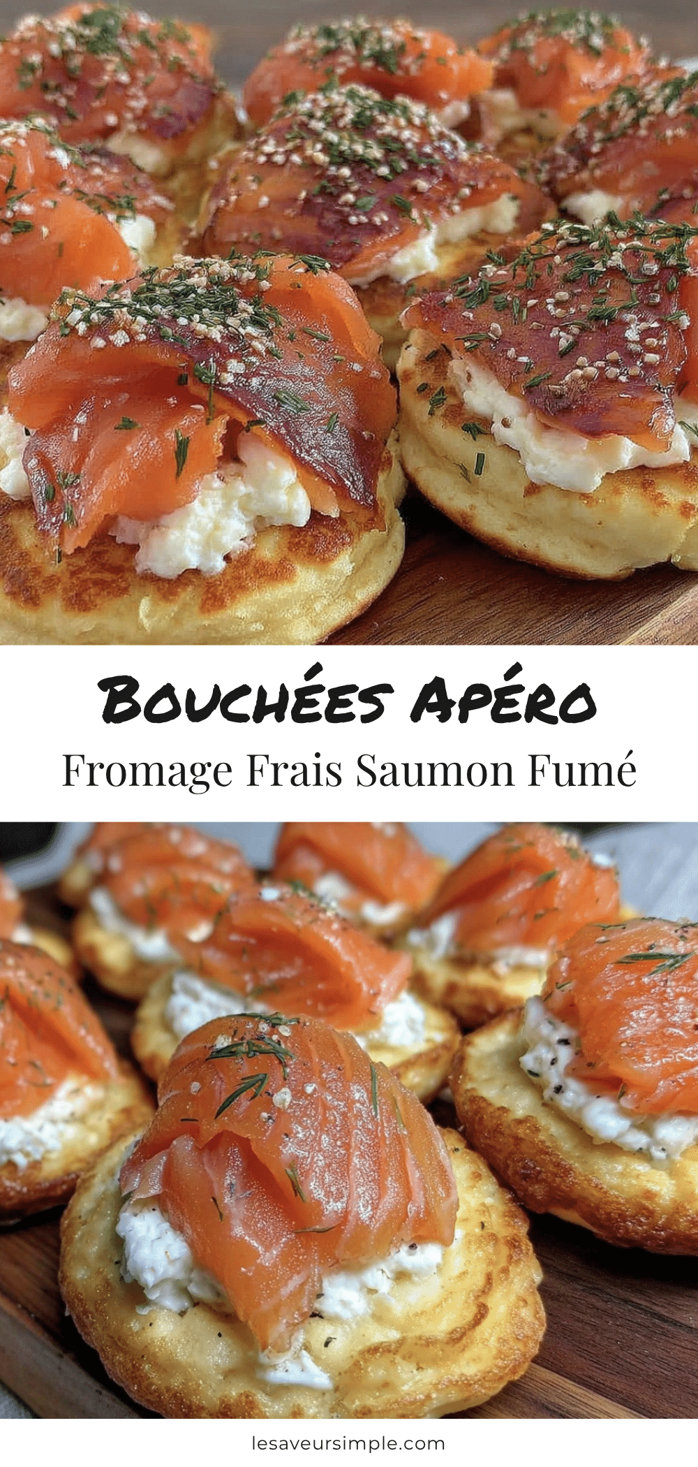 bouchées apéro au fromage frais et saumon fumé recipe