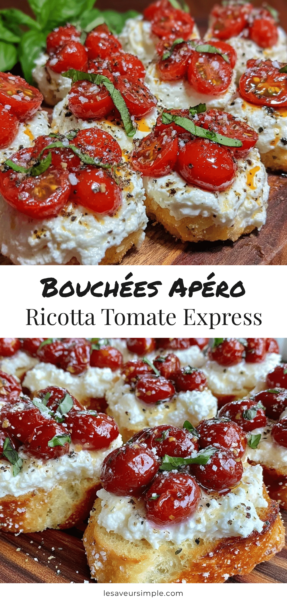 bouchées apéro ricotta tomate cerise recipe