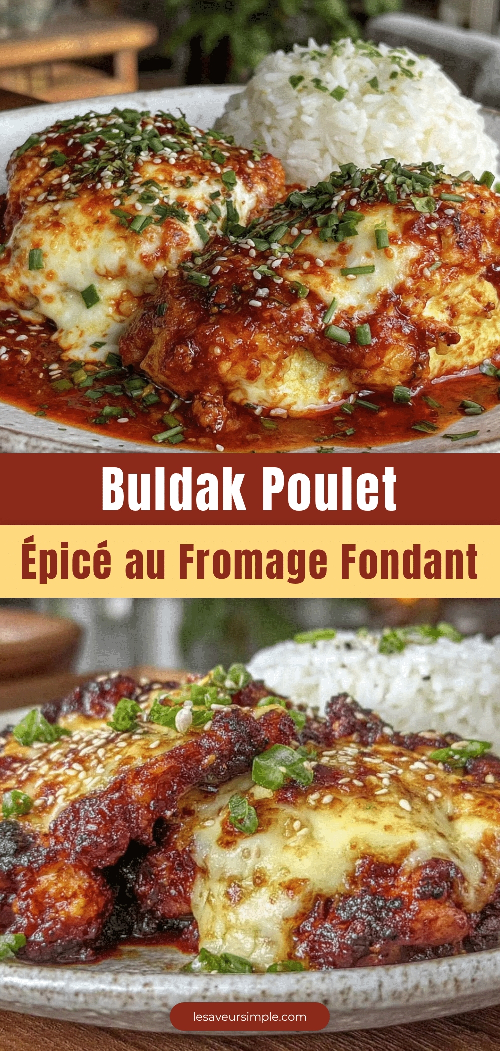 buldak poulet épicé coréen au fromage fondu recipe