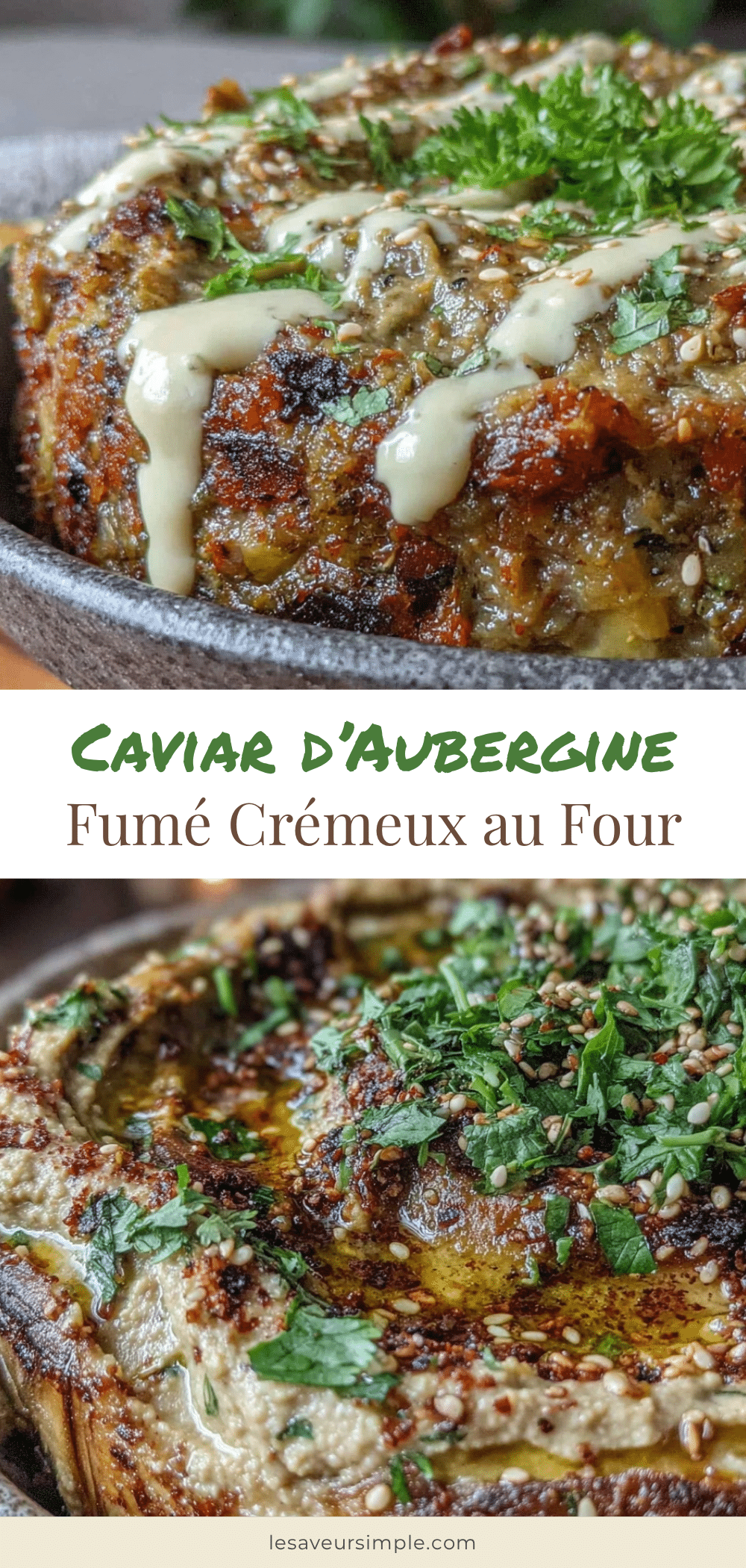 caviar d’aubergine fumé au four recipe