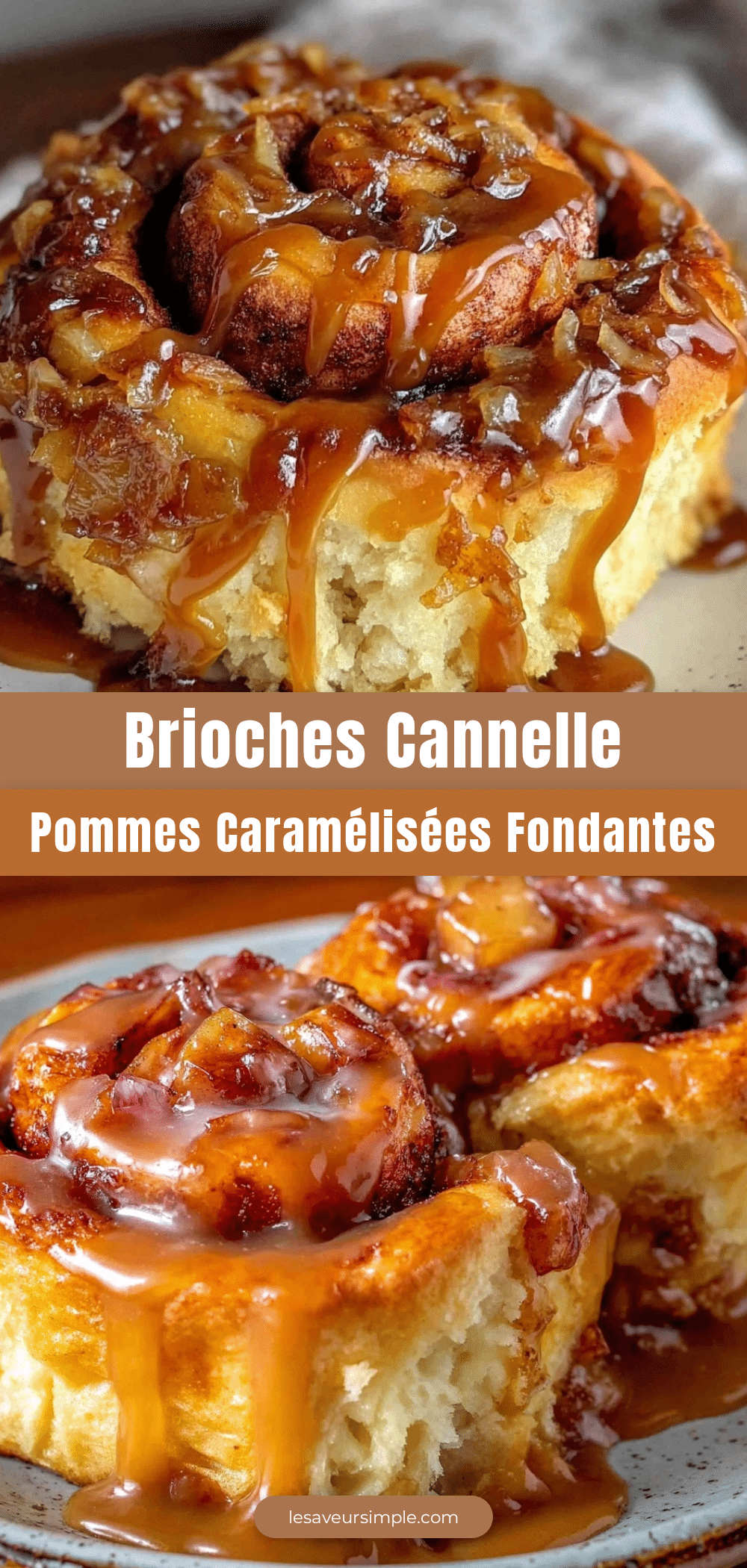 cinnamon rolls aux pommes caramélisées recipe