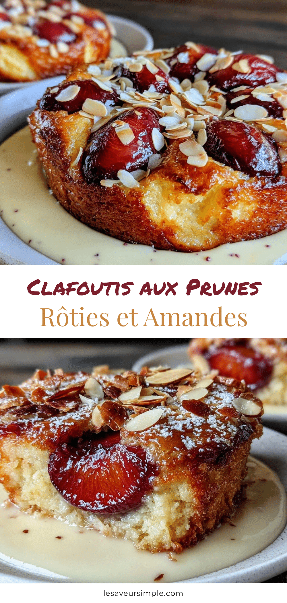 clafoutis aux prunes rôties et amandes recipe