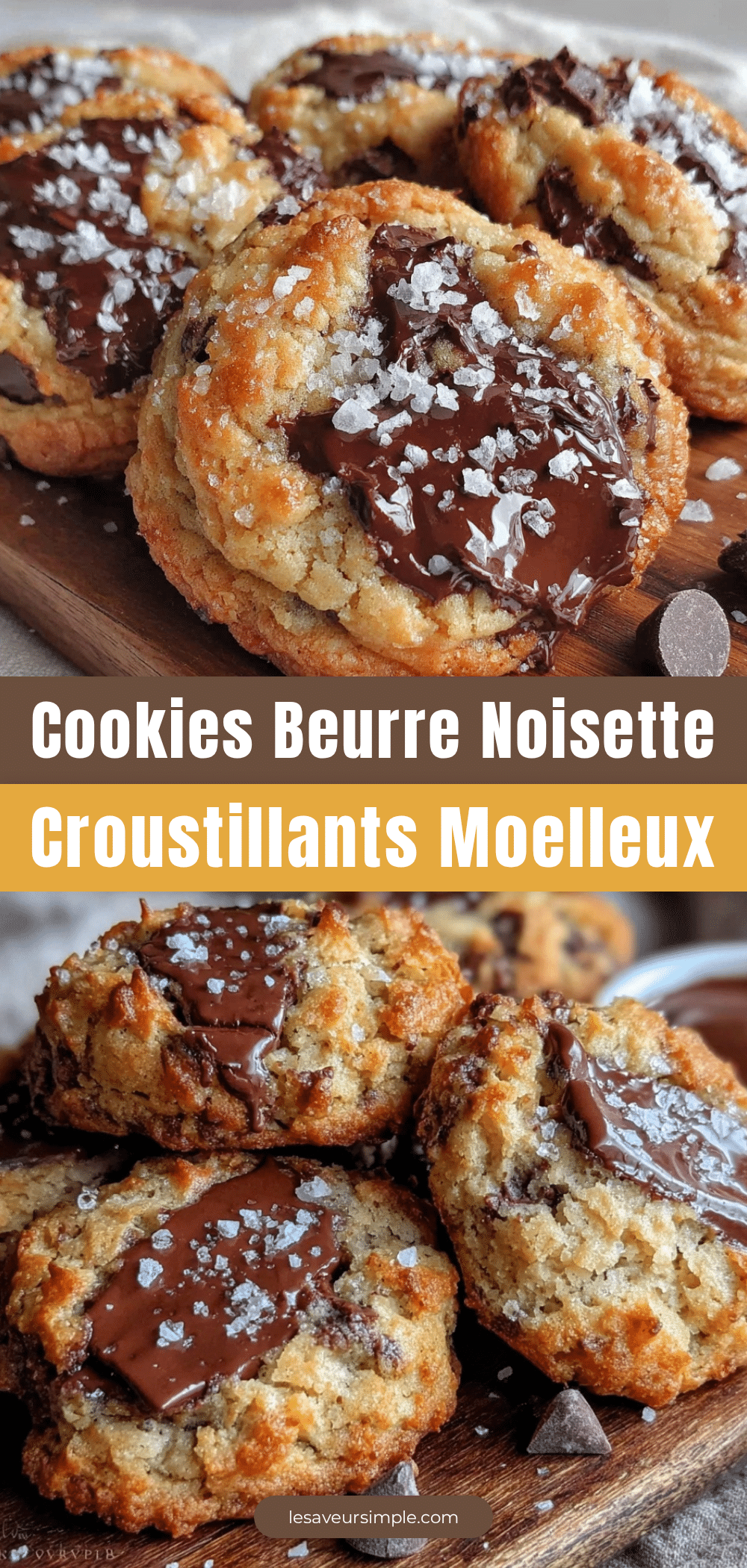 cookies beurre noisette pépites chocolat fleur de sel recipe