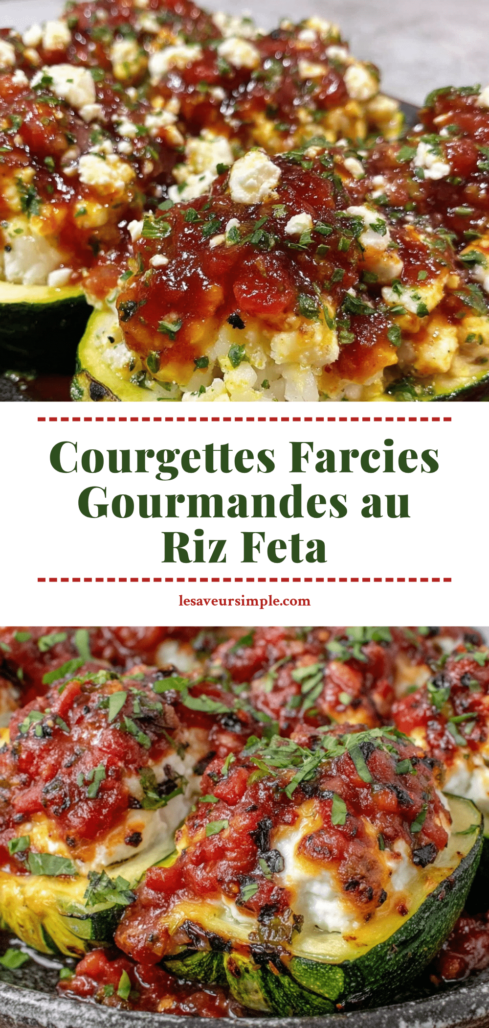courgettes farcies au riz et feta recipe