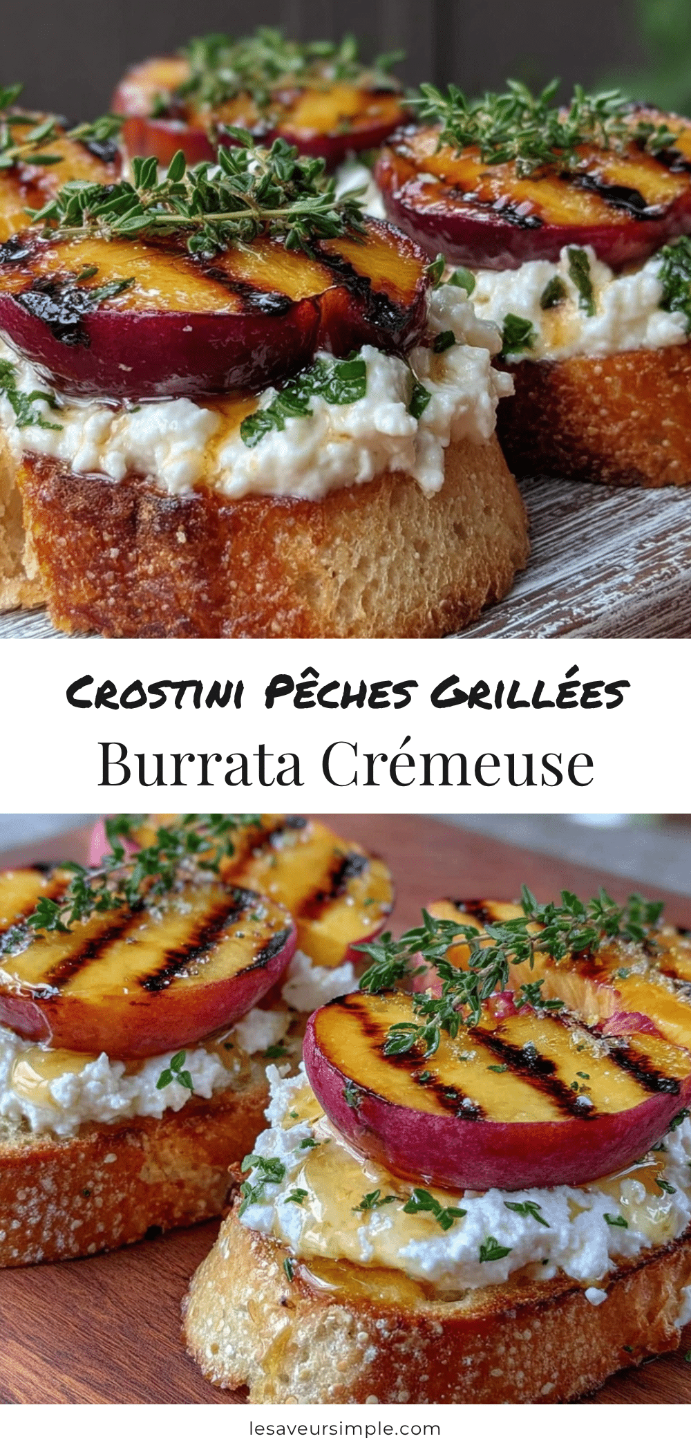 crostini pêches grillées burrata recipe