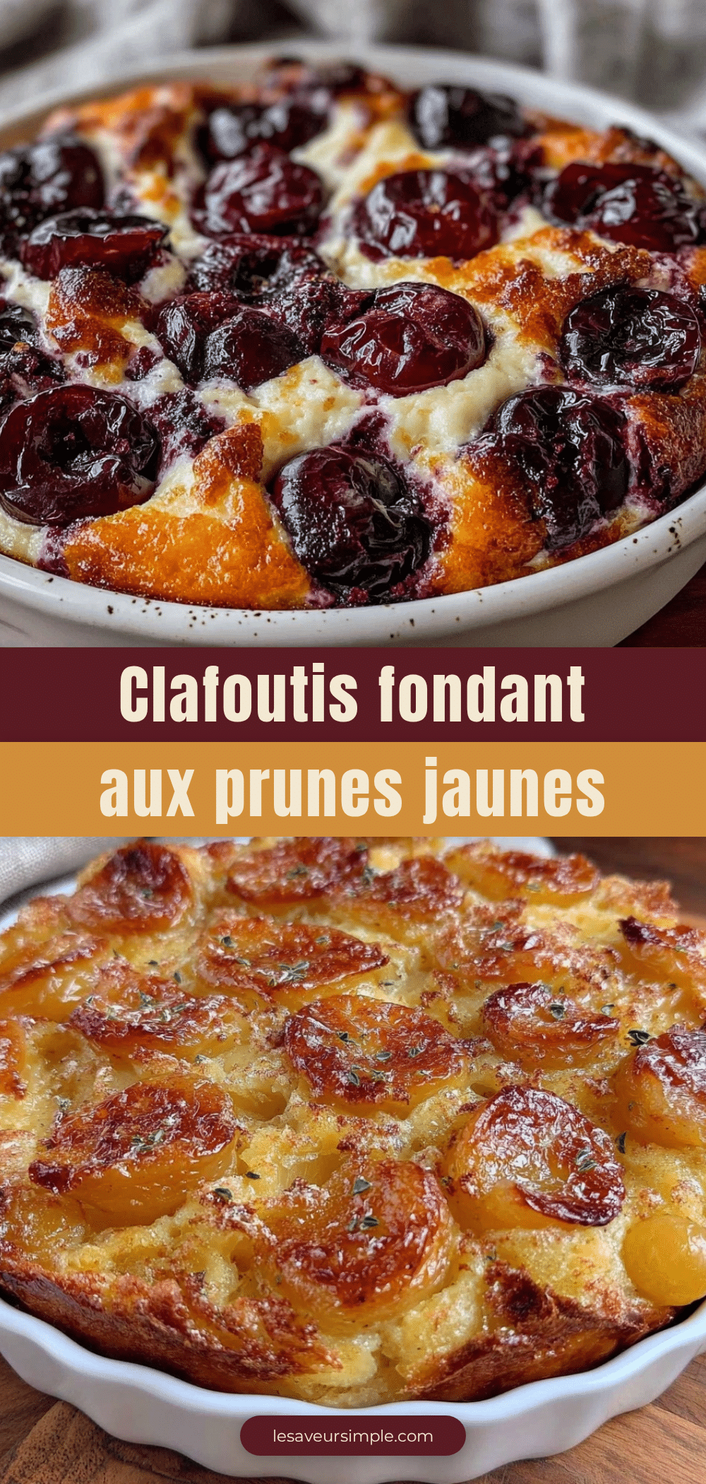 fondant clafoutis aux prunes jaunes recipe