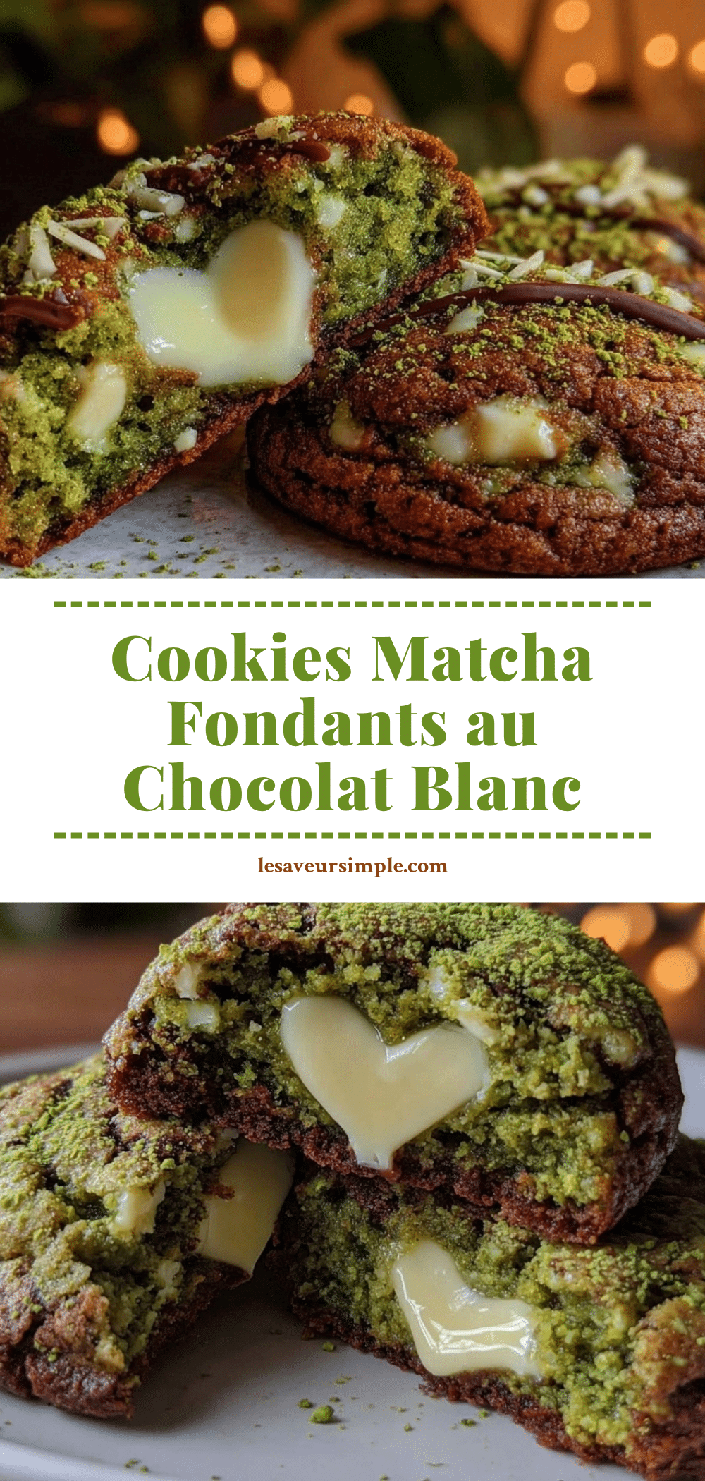 fondants cookies matcha chocolat blanc recipe