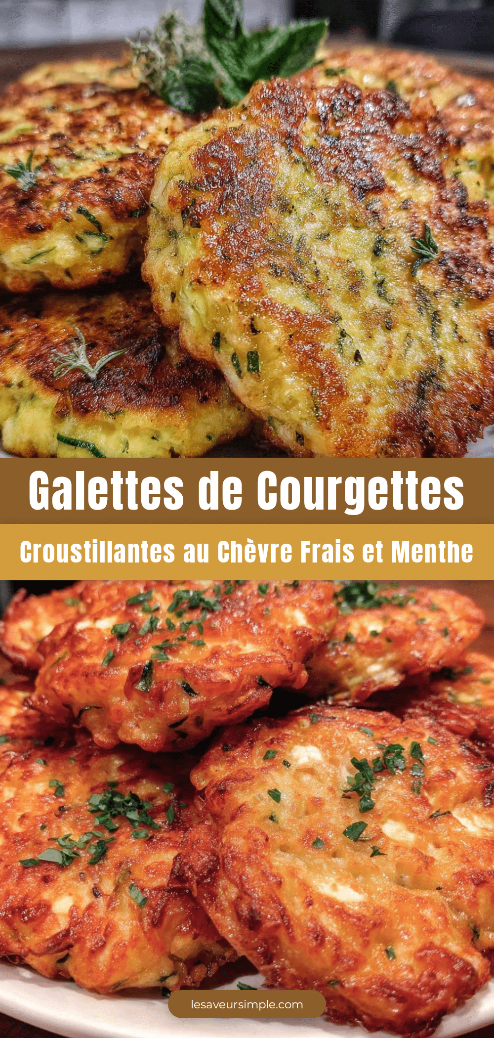 galettes de courgettes au chèvre et menthe recipe