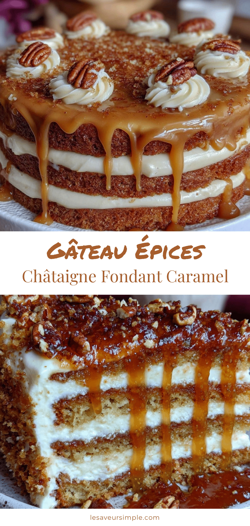 gâteau à étages aux épices de châtaigne recipe