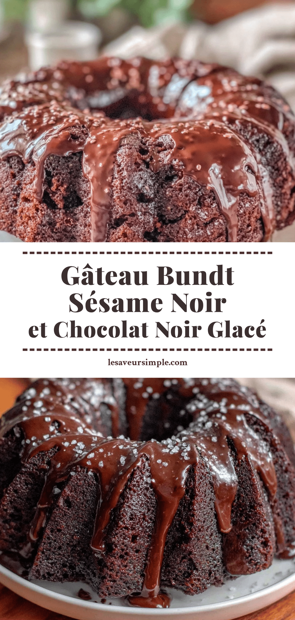 gâteau Bundt sésame noir chocolat noir recipe