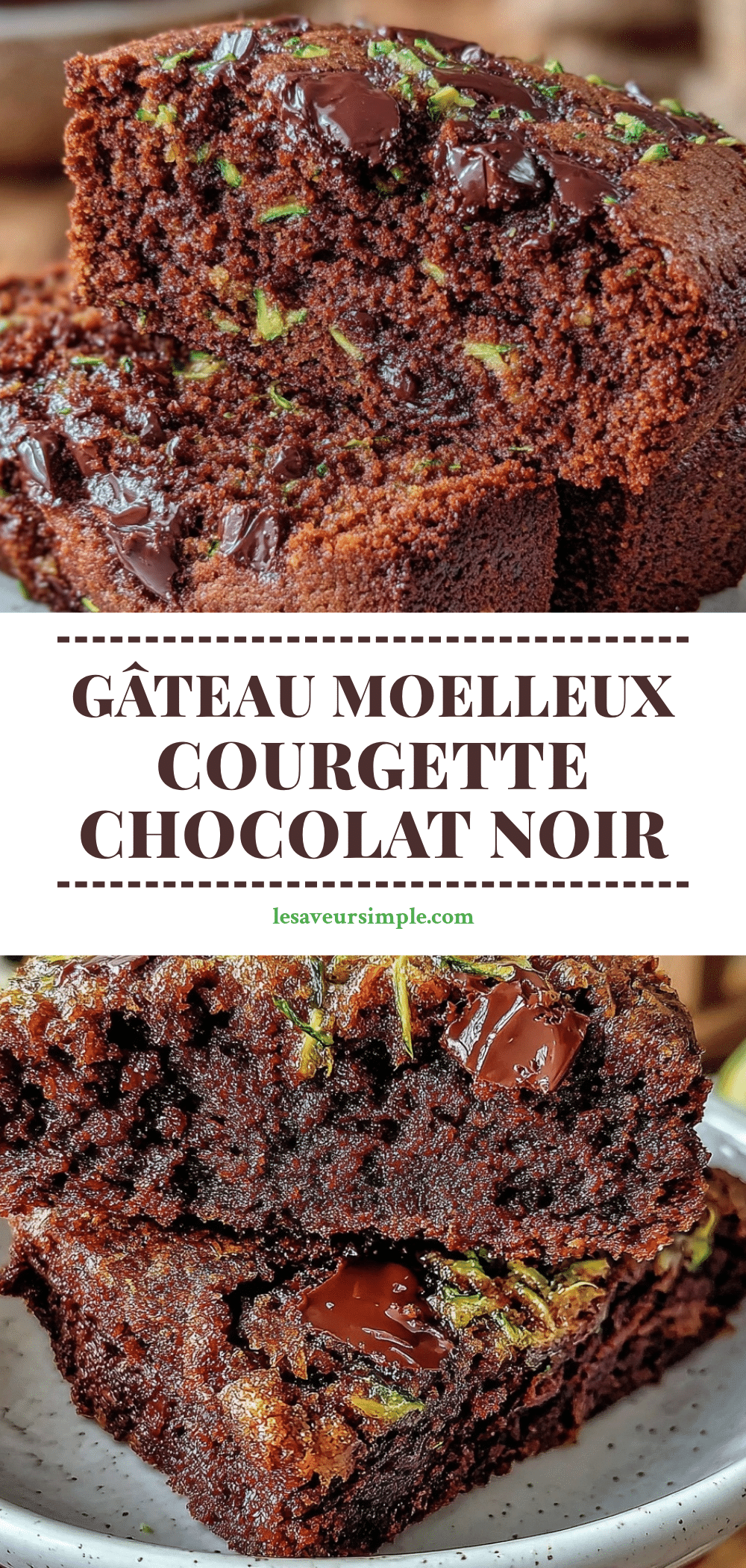 gâteau courgette chocolat noir sans beurre recipe