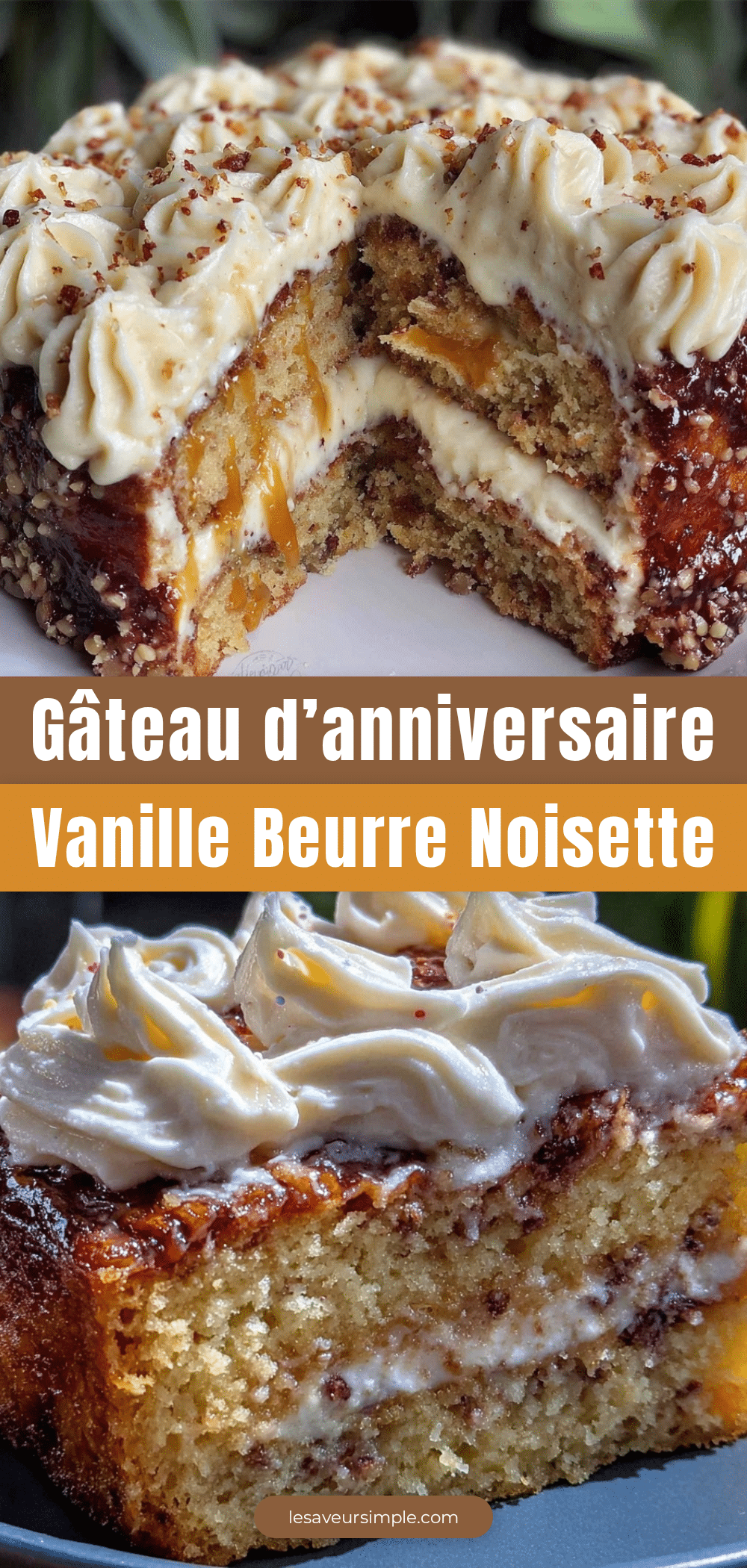 gâteau d’anniversaire vanille beurre noisette recipe