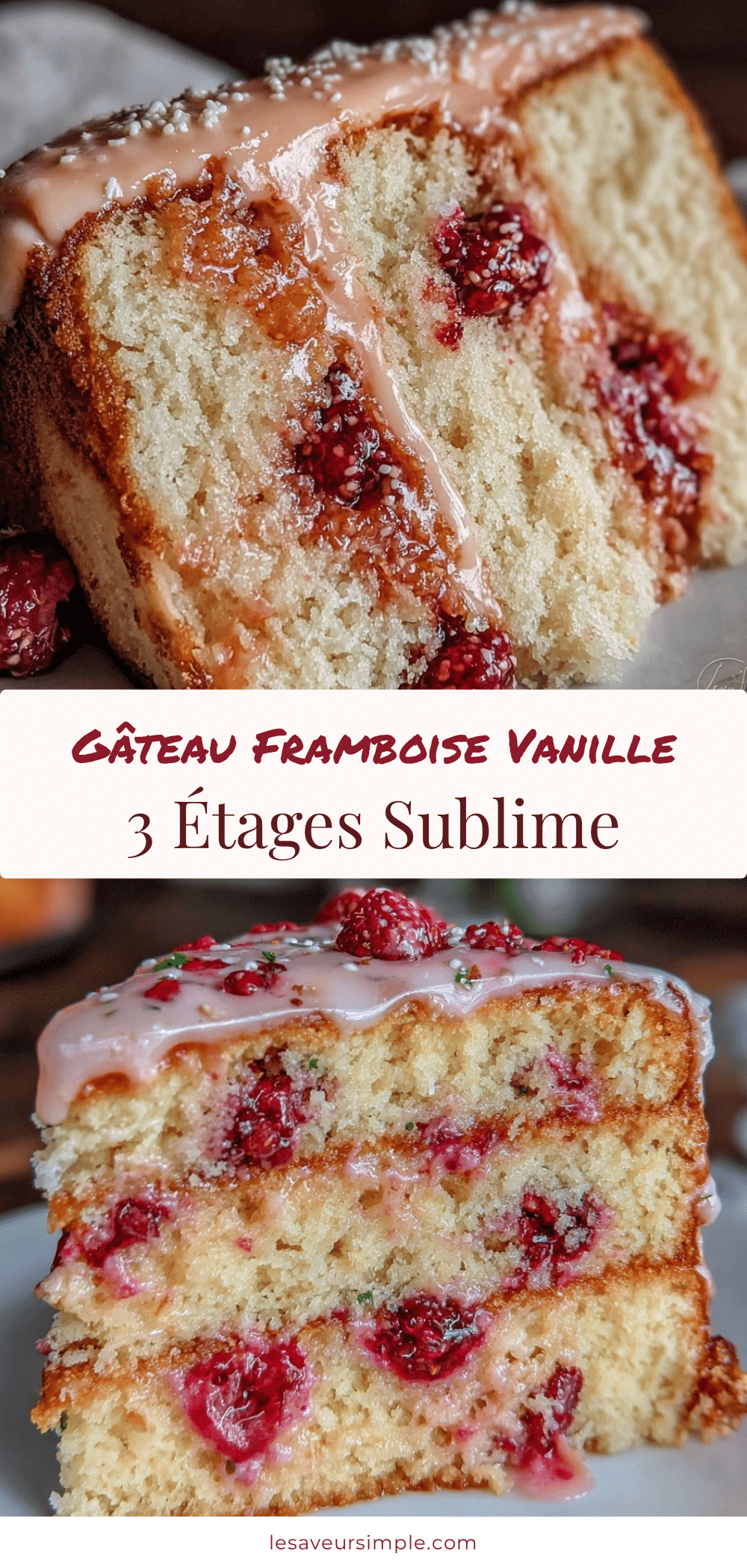 gâteau framboise vanille recipe