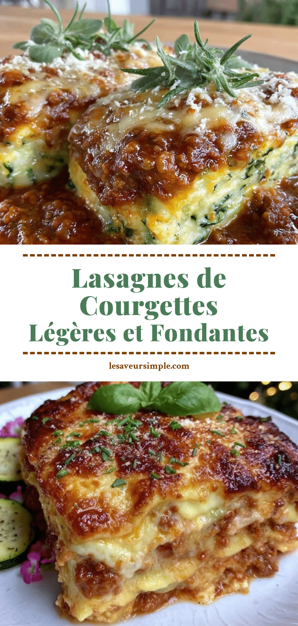 lasagnes de courgettes à la bolognaise légère recipe