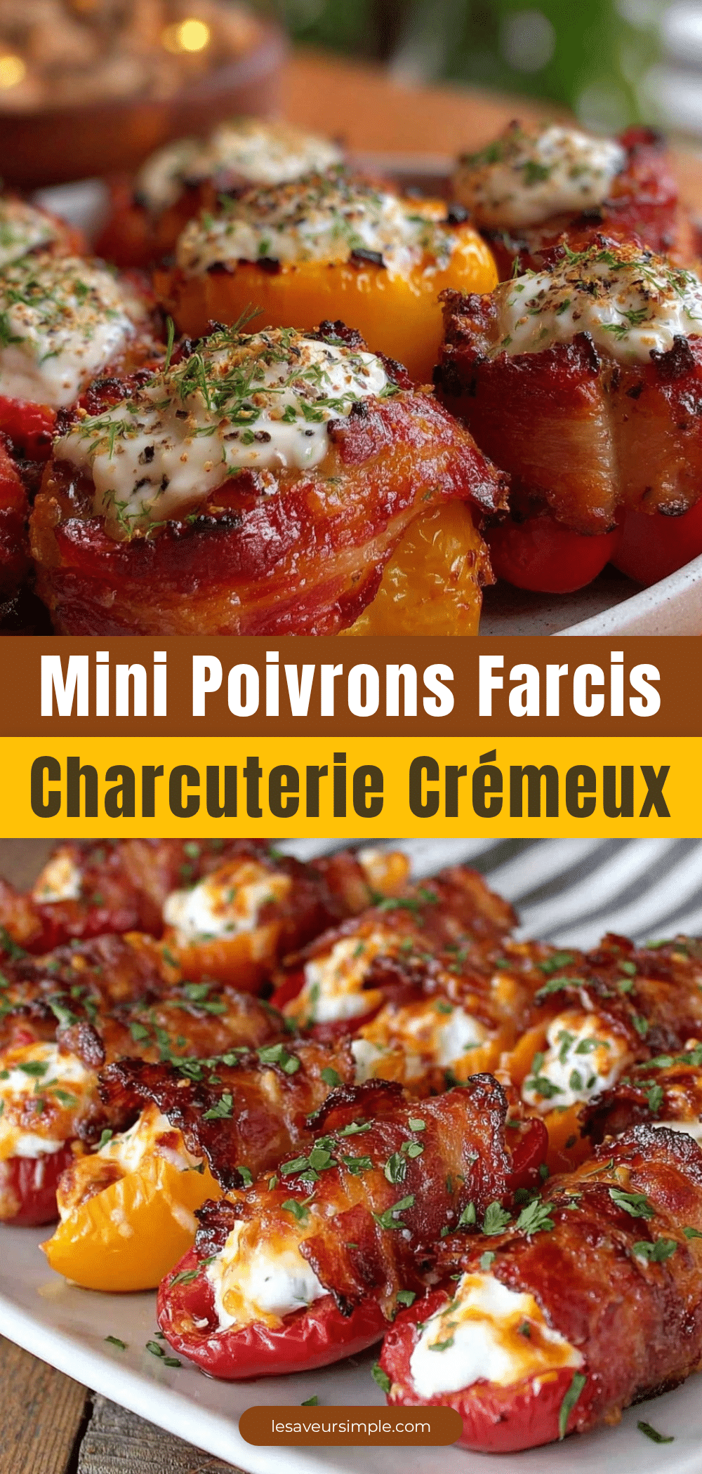 mini poivrons farcis charcuterie crémeux recipe