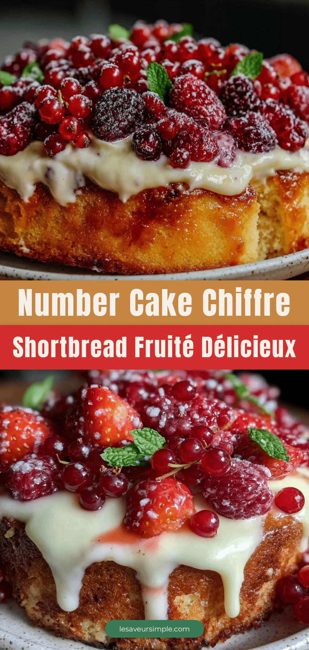 number cake chiffre shortbread fruits rouges recipe