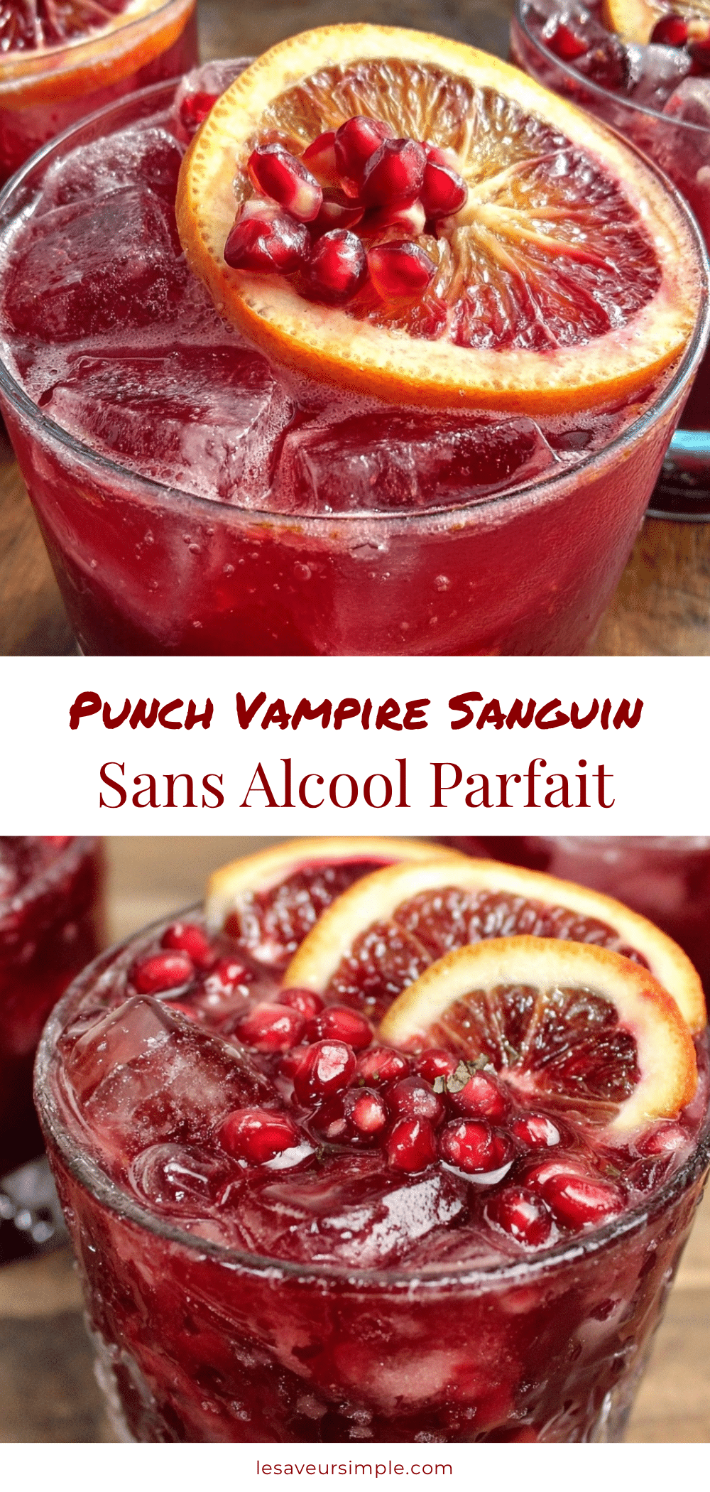 Parfait Punch Vampire Halloween Sans Alcool recipe