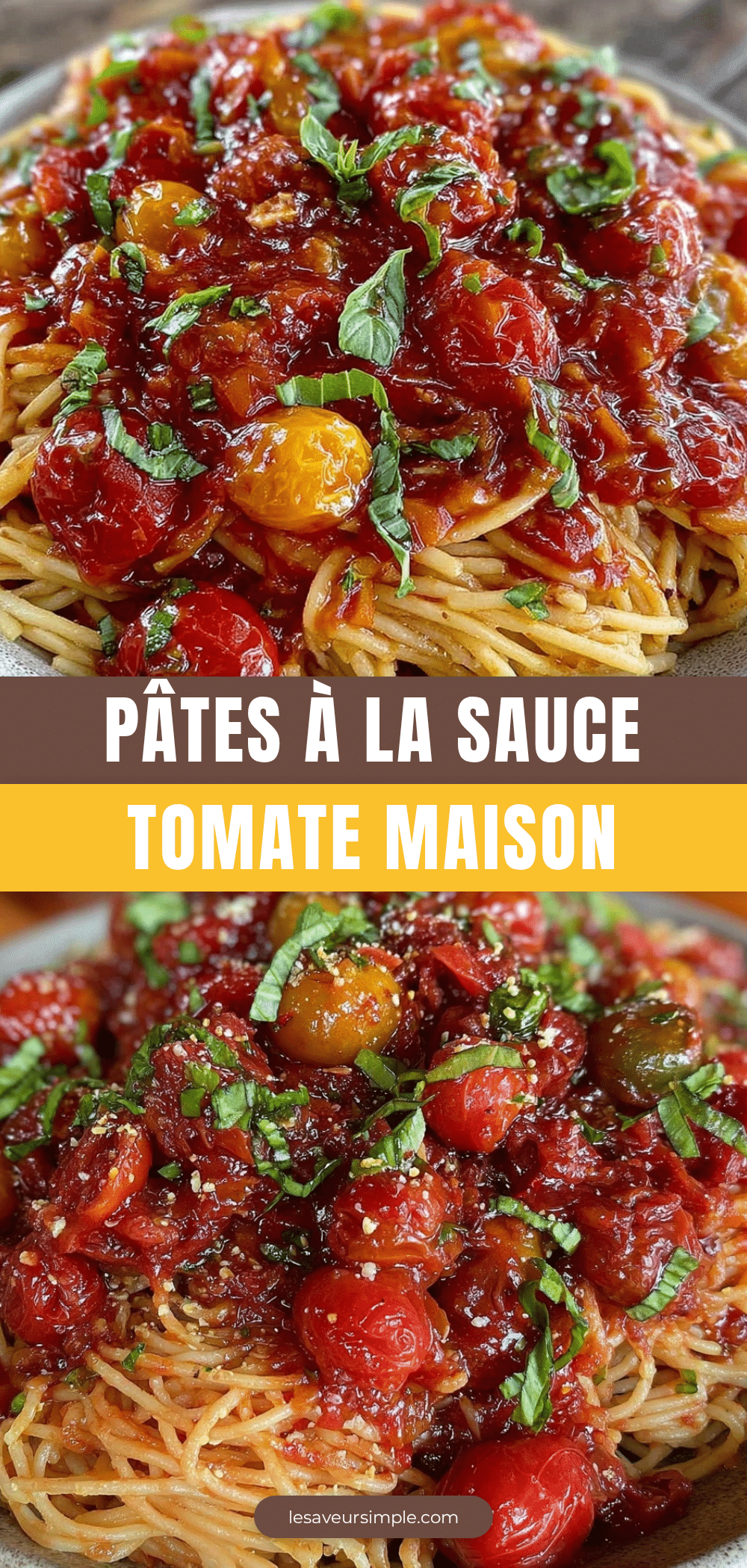 pâtes à la sauce tomate maison au basilic frais recipe