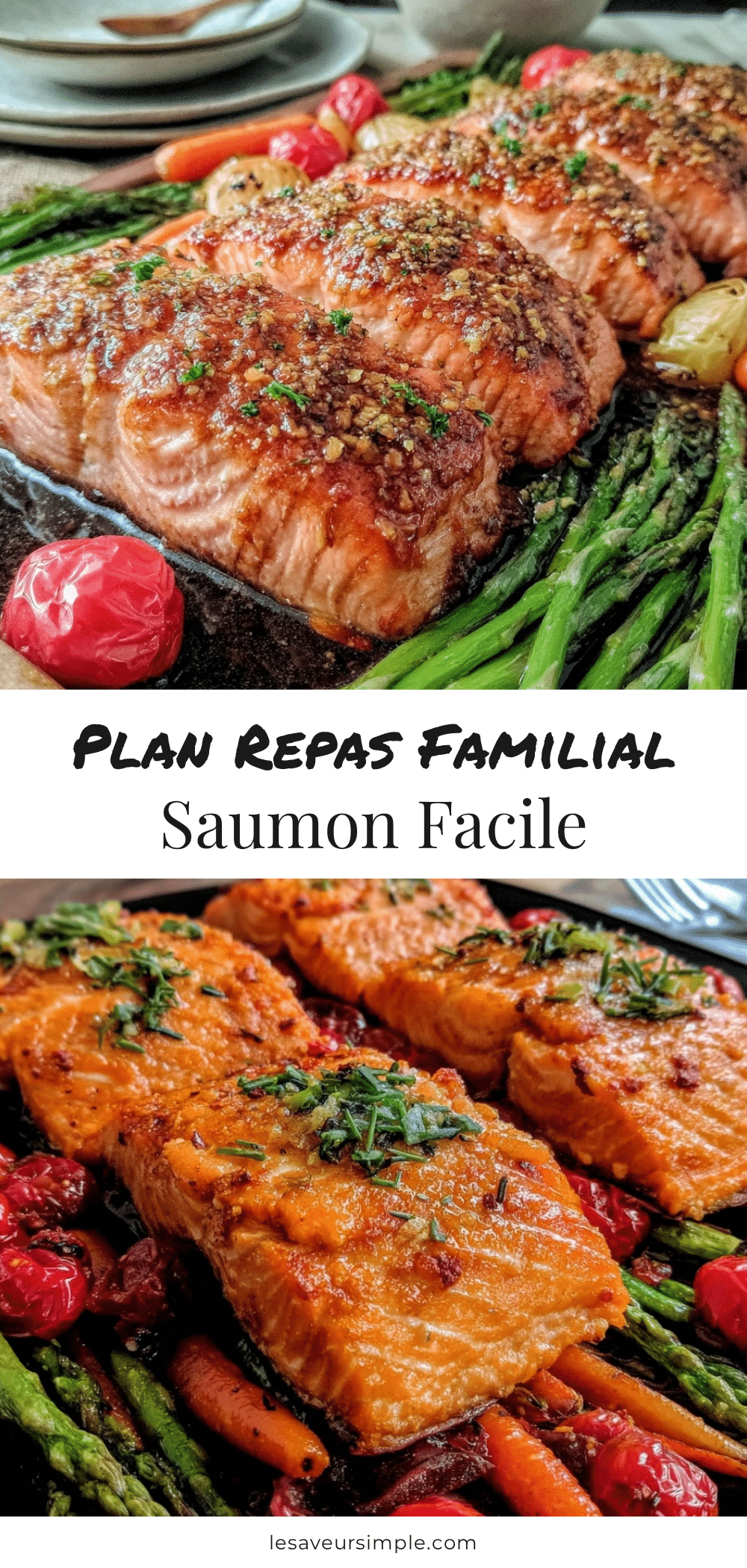 plan repas familial saumon au four recipe