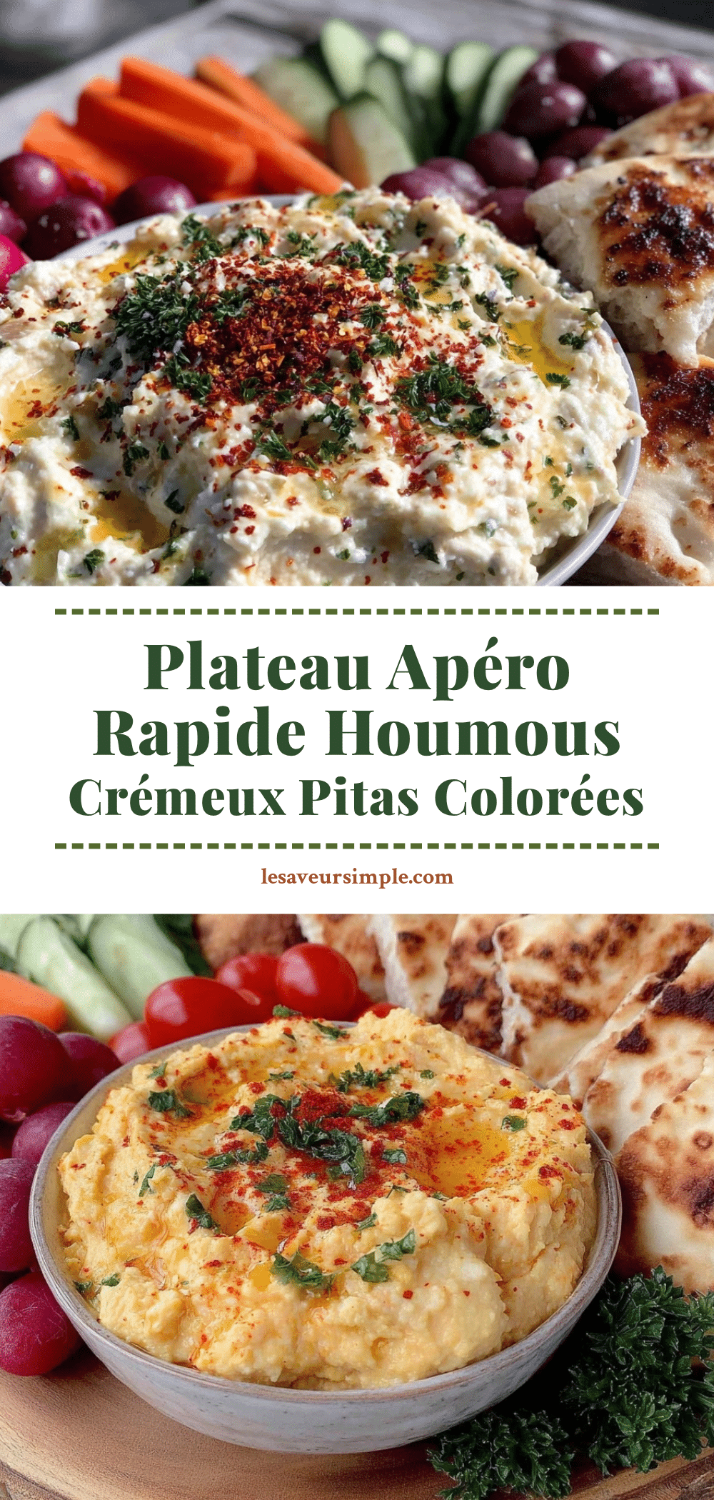 plateau apéro dinatoire avec houmous maison recipe