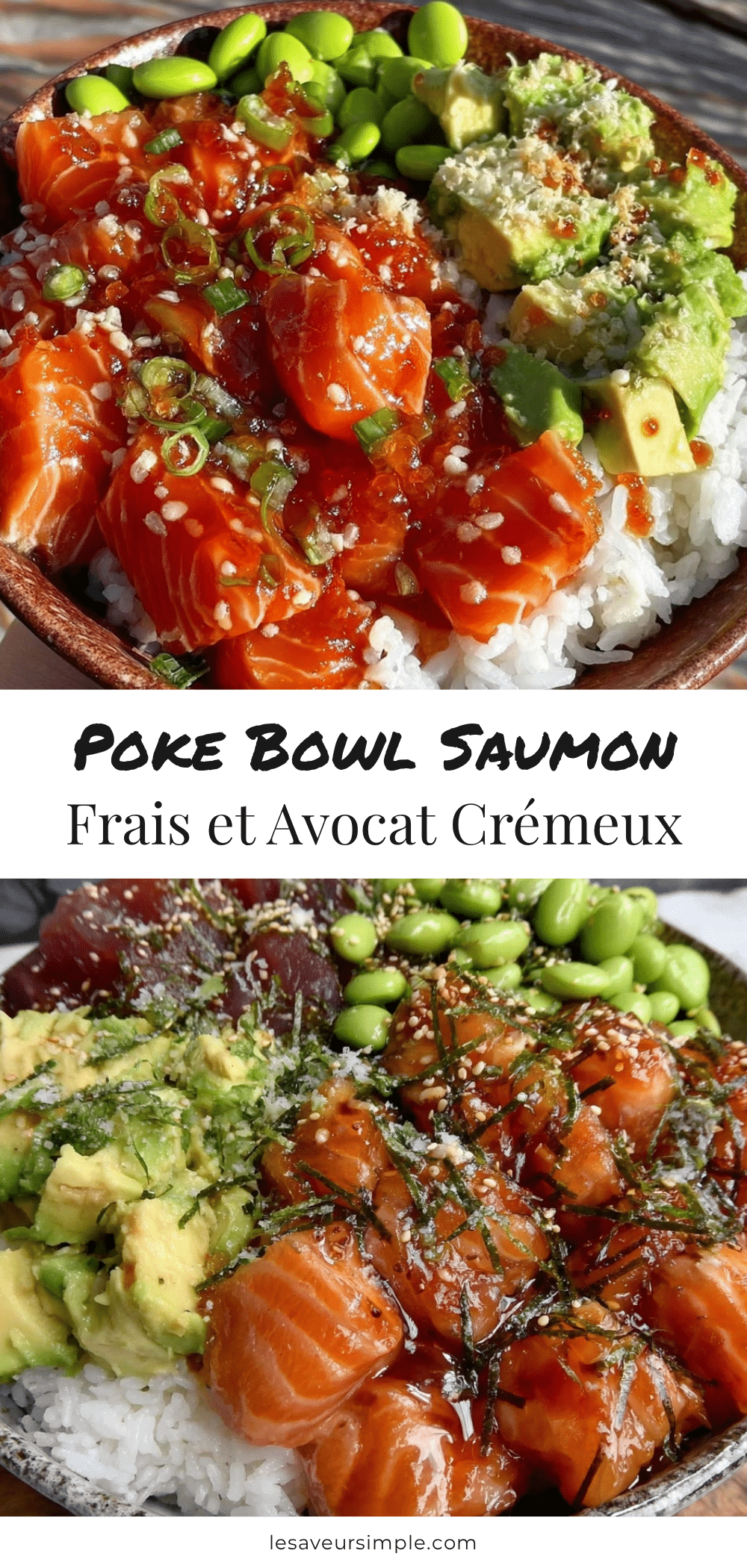 poke bowl saumon avocat recipe