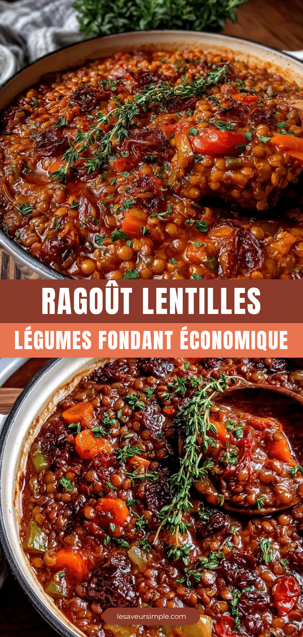 ragoût lentilles légumes fondant recipe