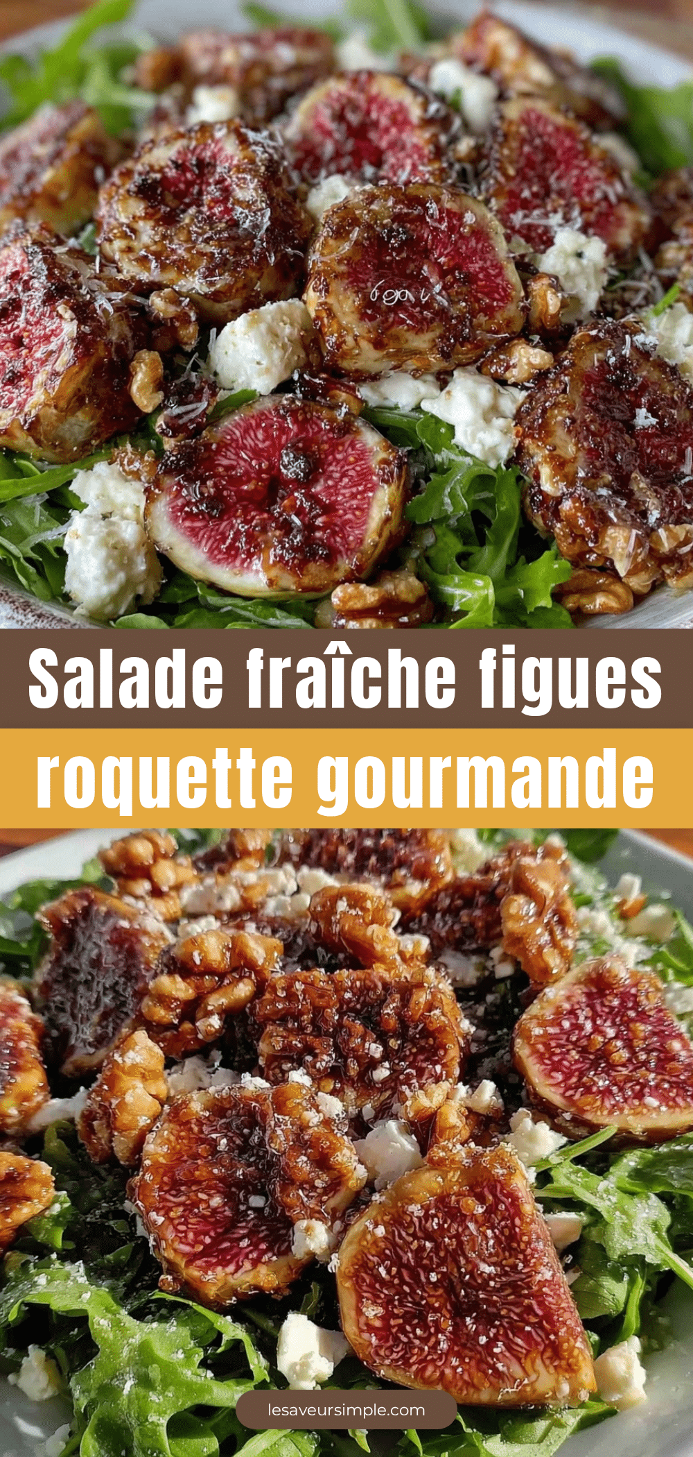 salade figues roquette gorgonzola noix caramélisées recipe