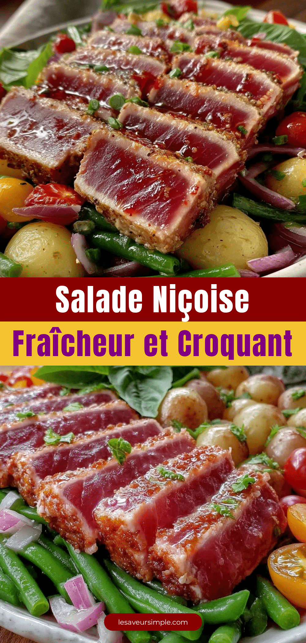 salade niçoise revisitée au thon recipe
