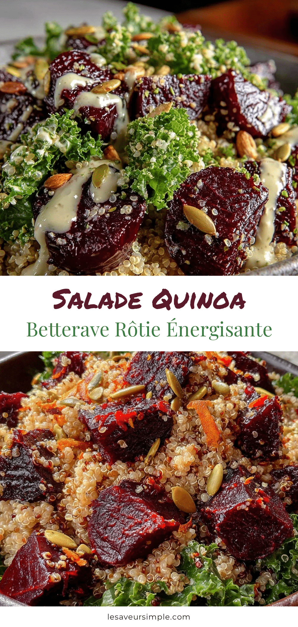 salade quinoa betterave rôtie au tahini recipe