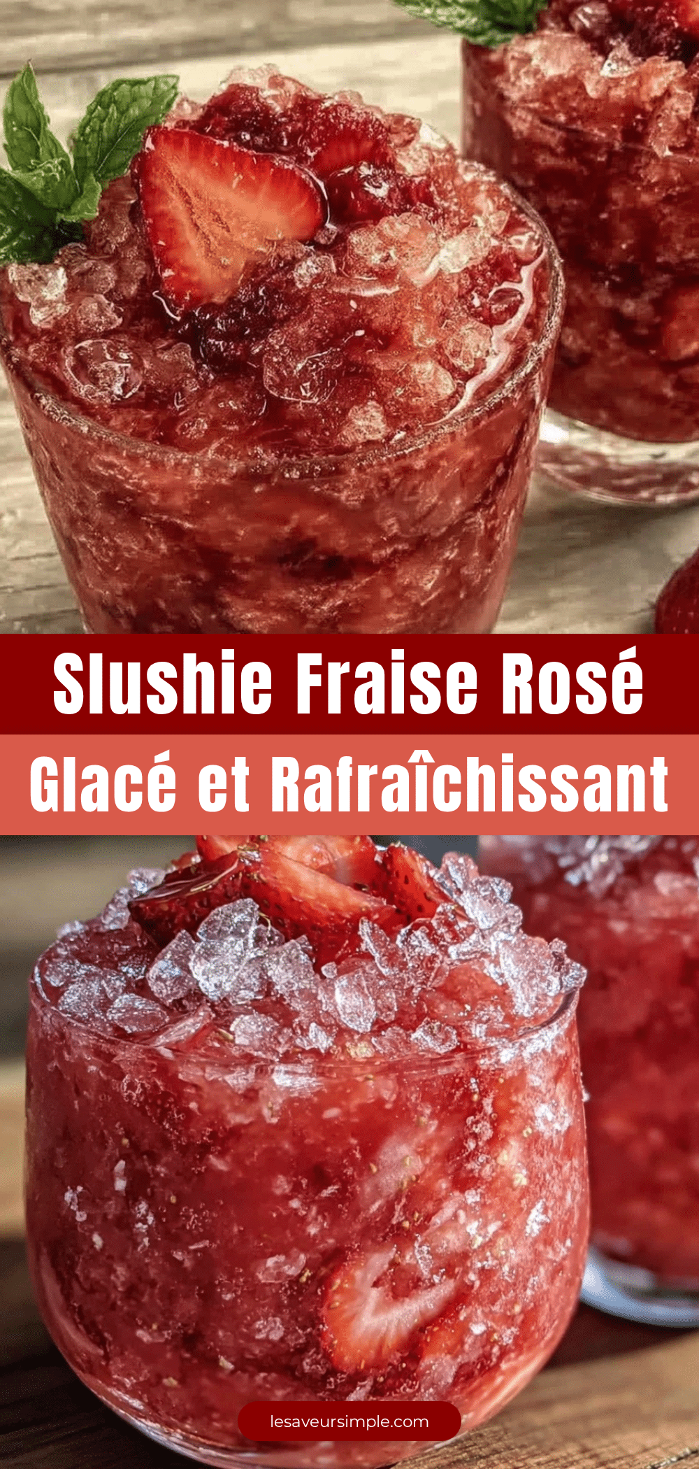 slushie fraise rosé lemonade glacé recipe