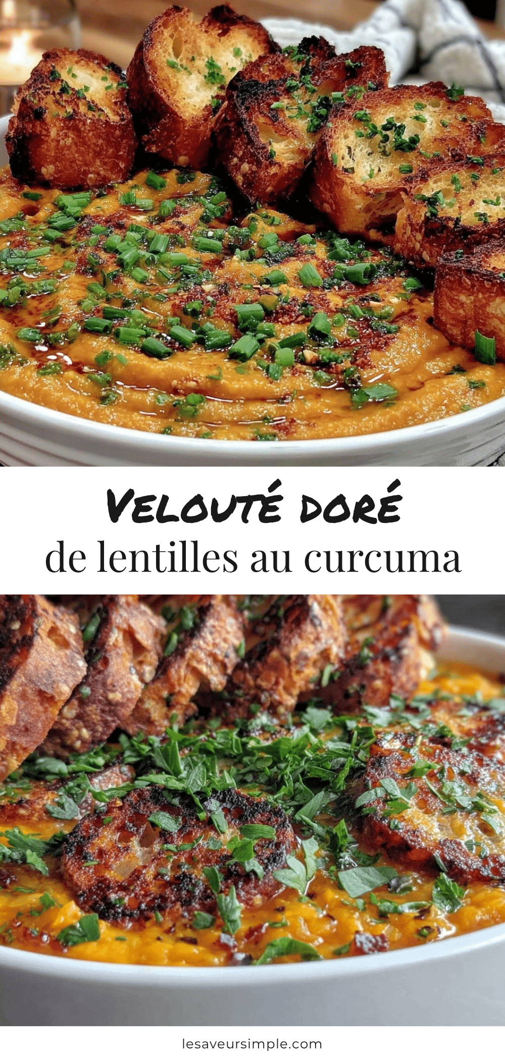 soupe de lentilles au curcuma doré recipe