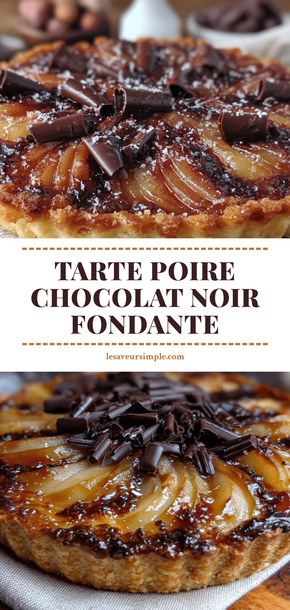 tarte poire chocolat noir recipe