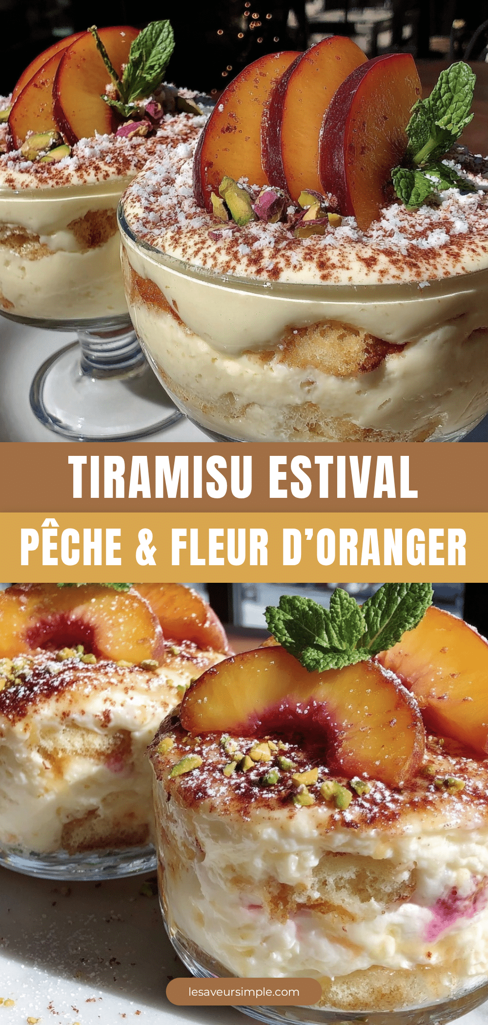 tiramisu à la pêche et fleur d’oranger recipe