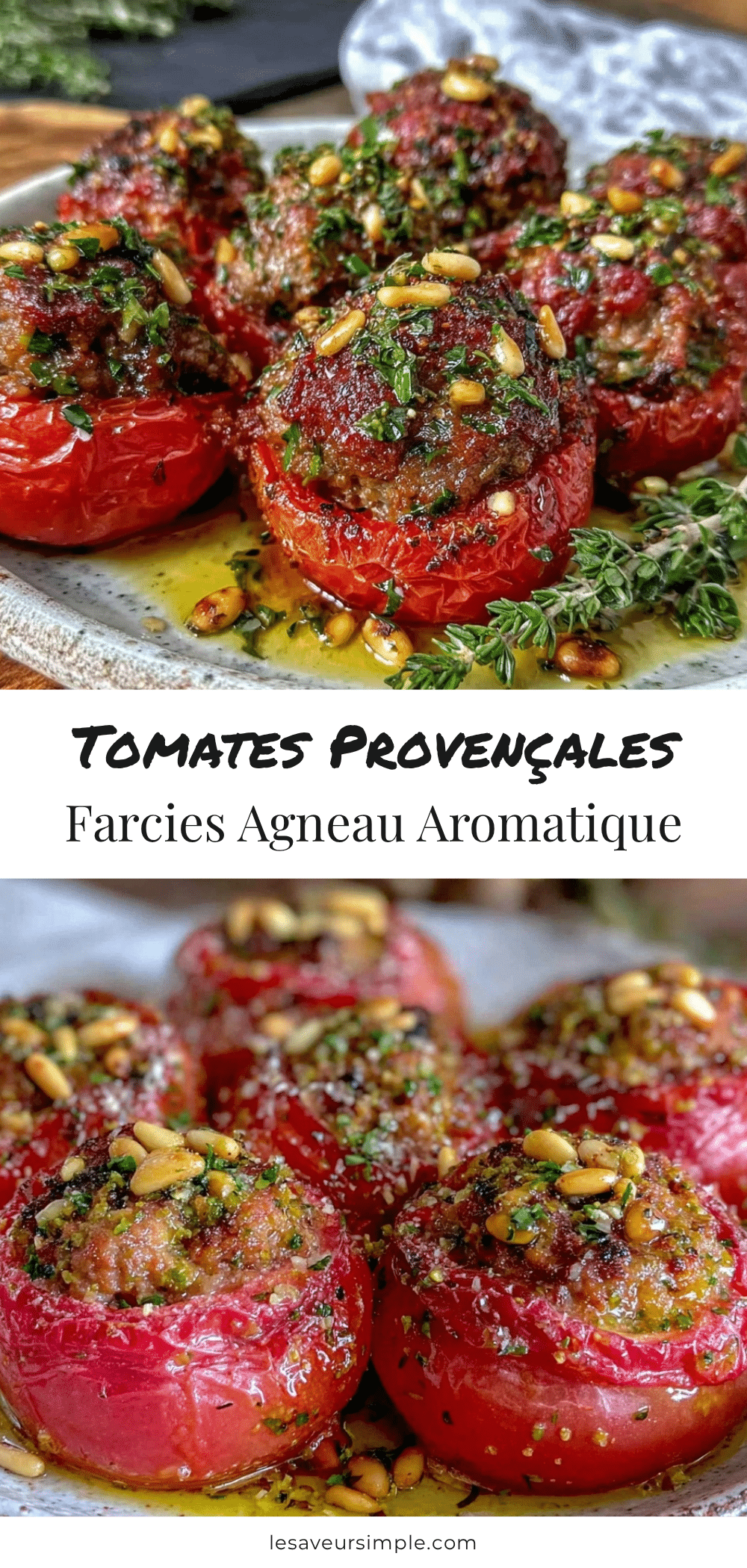 tomates provençales farcies à lagneau recipe