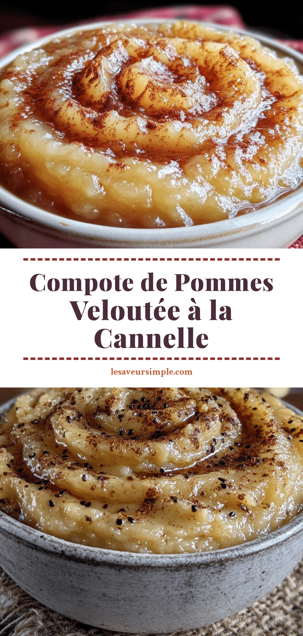 veloutée compote de pommes maison à la cannelle recipe