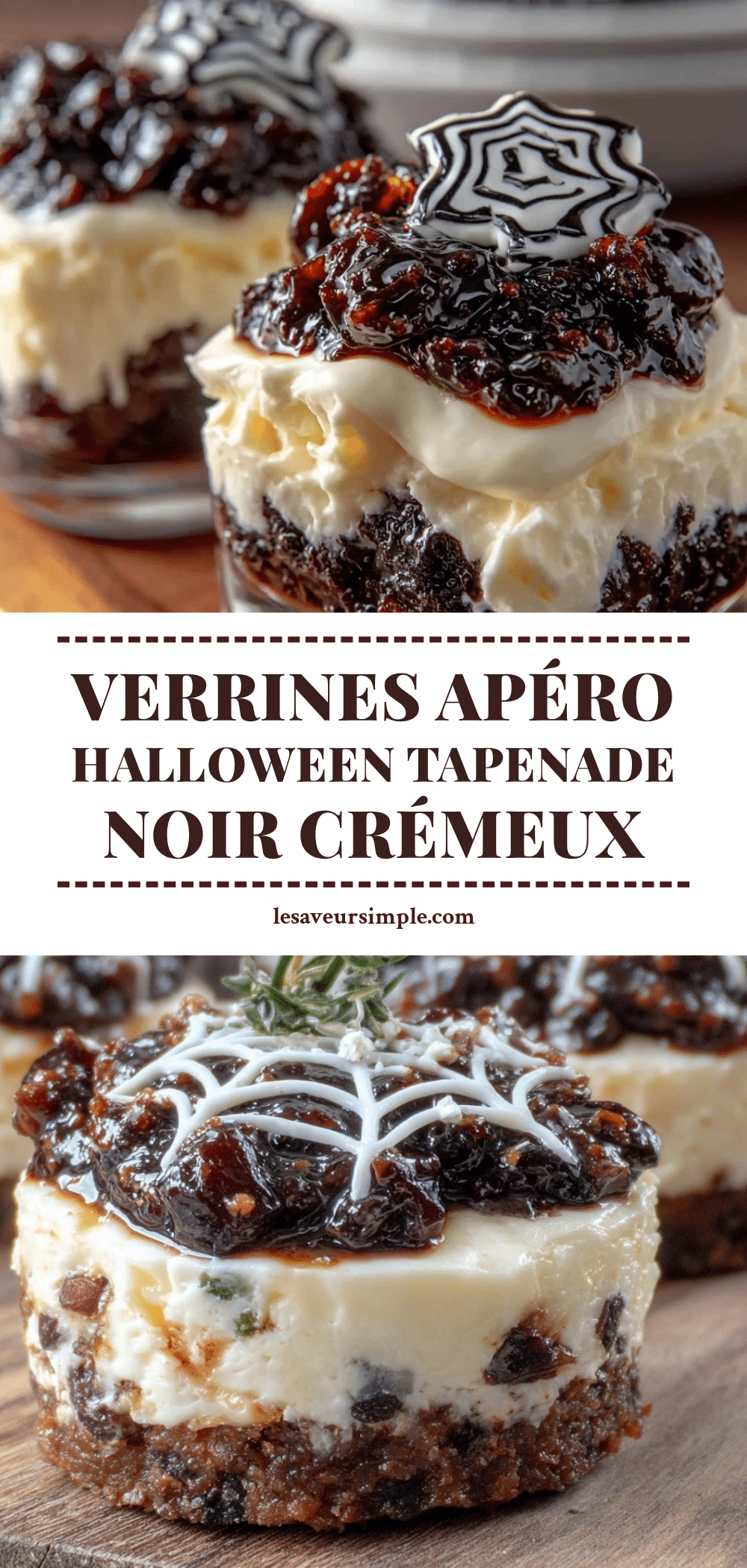 verrines apéro tapenade noir fromage frais recipe
