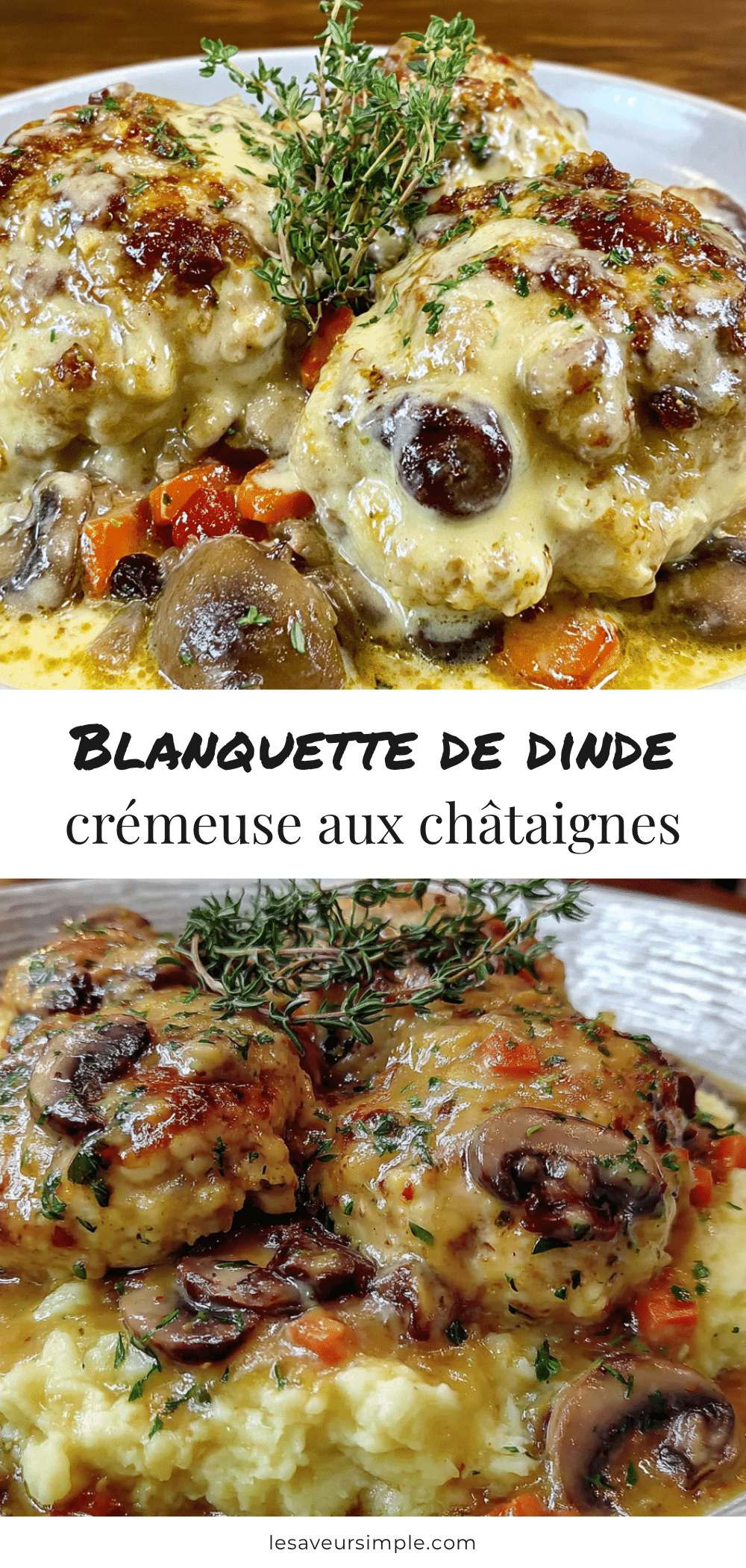 blanquette de dinde aux châtaignes recipe