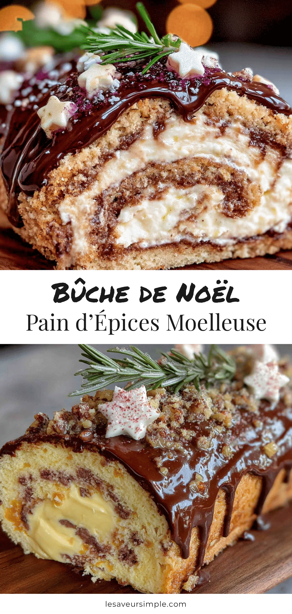 bûche de Noël pain d’épices parfaite recipe