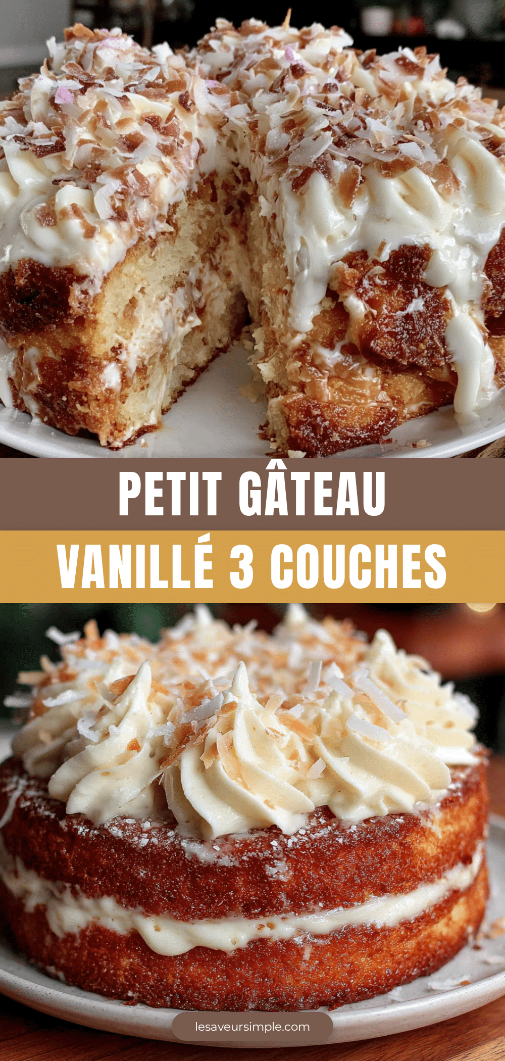 gâteau vanillé 3 couches 15 cm recipe