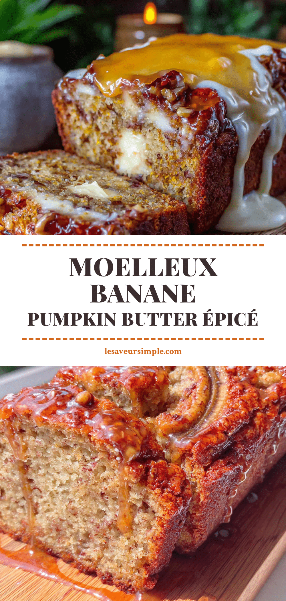 pain à la banane et courge musquée recipe