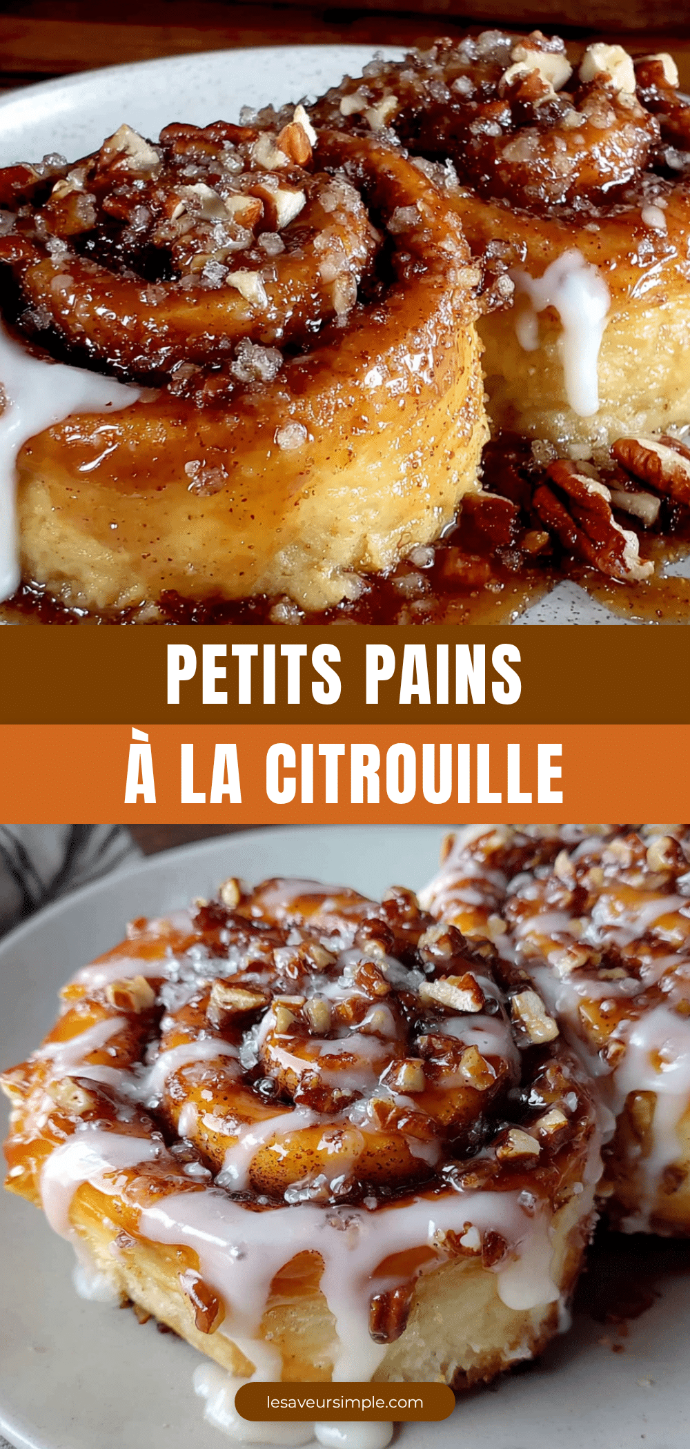 petits pains à la citrouille et glaçage crémeux recipe