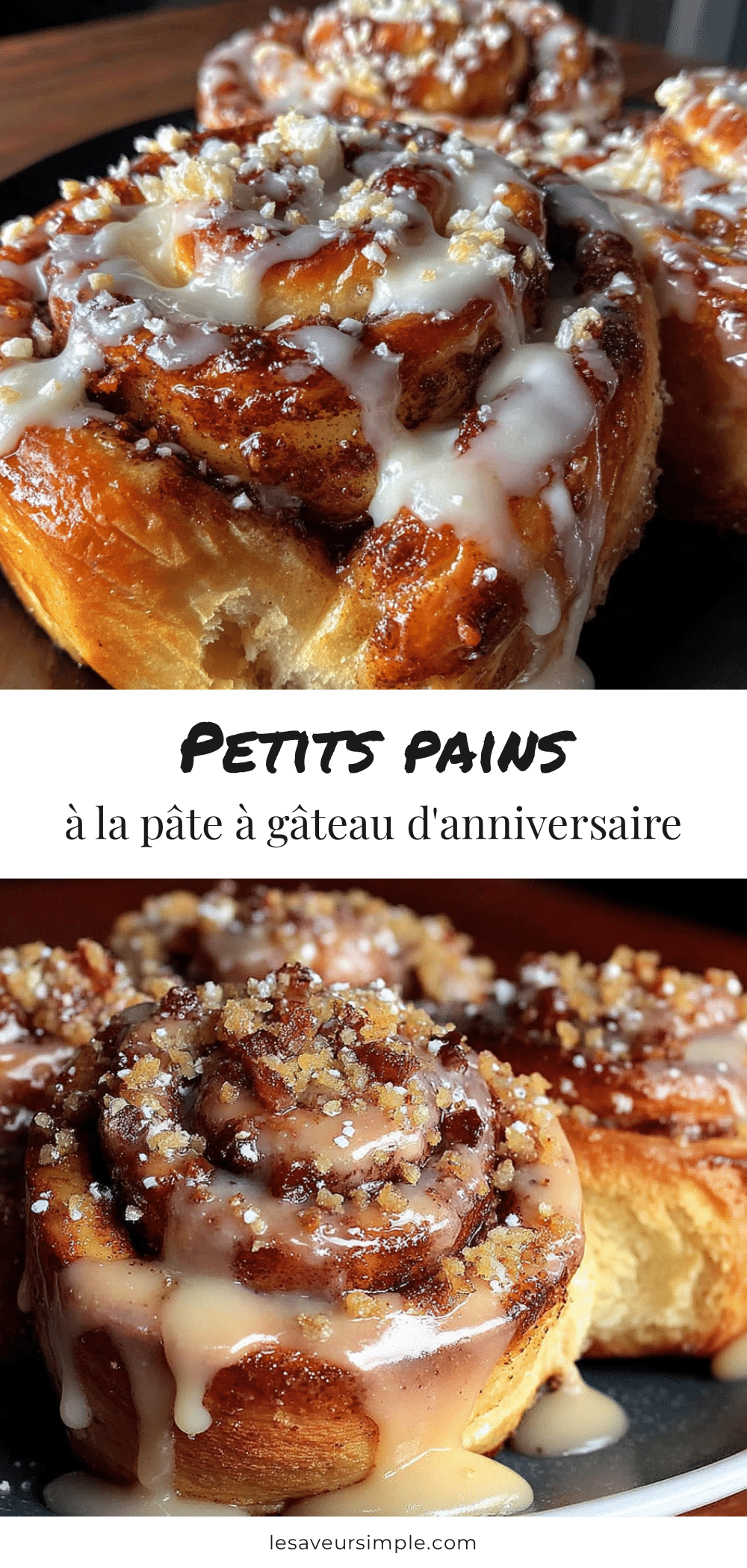 petits pains festifs à la pâte à gâteau d’anniversaire recipe