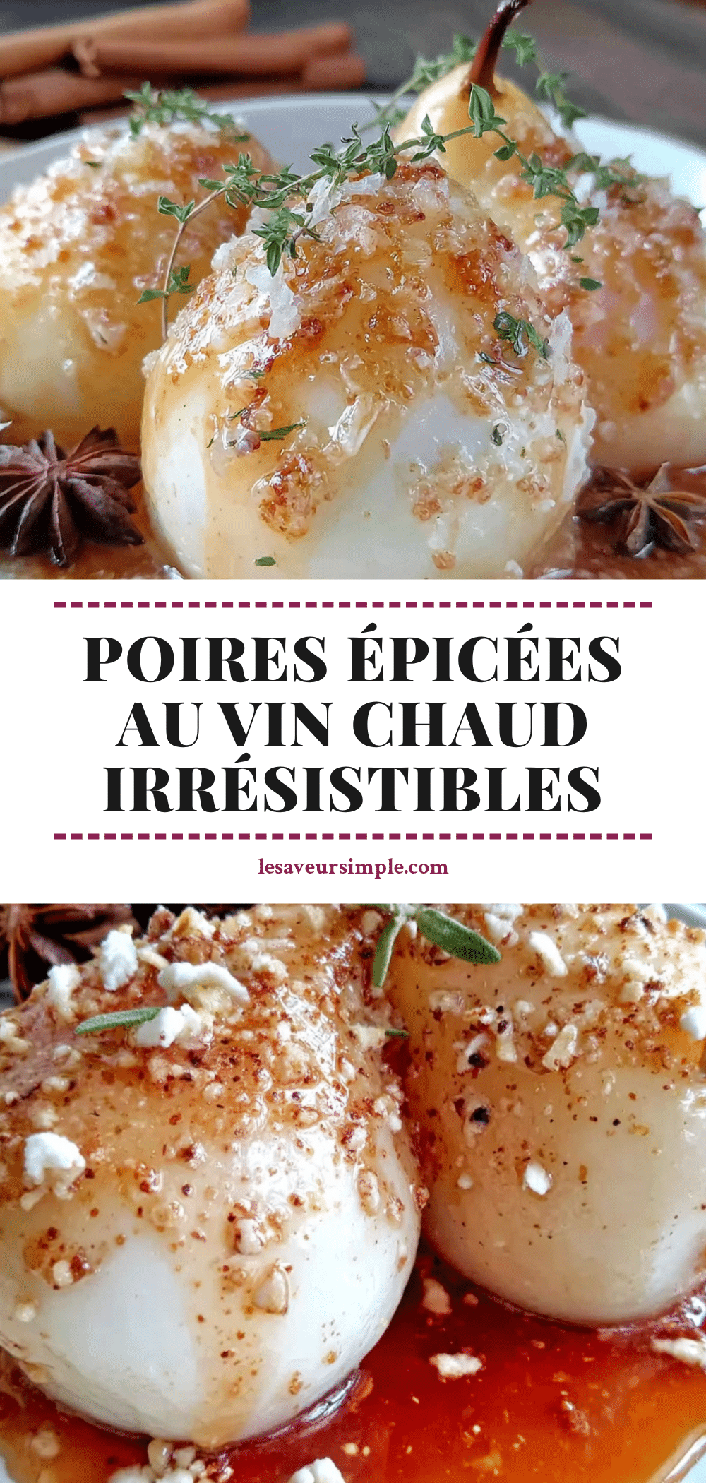 poires épicées au vin chaud recipe