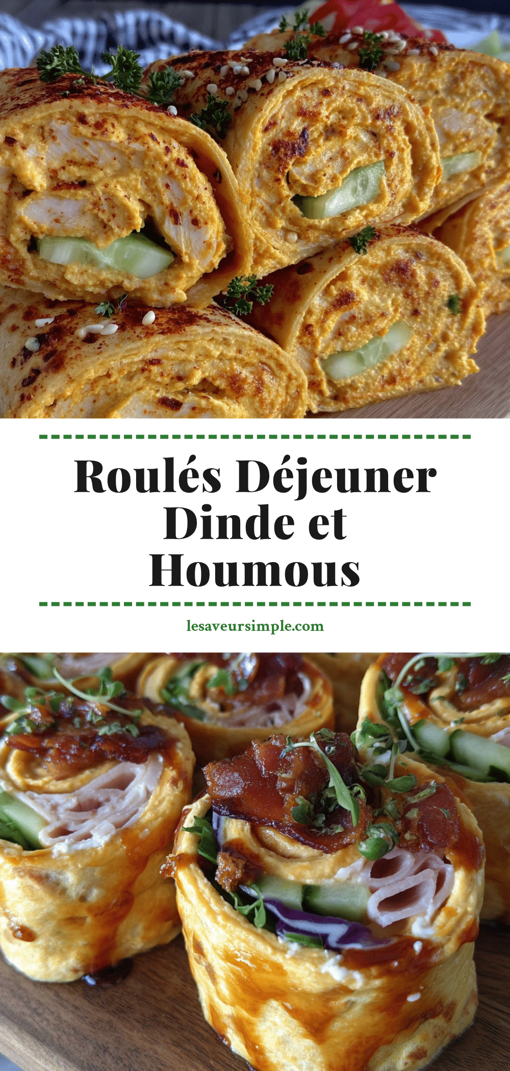 roulés déjeuner dinde et houmous recipe