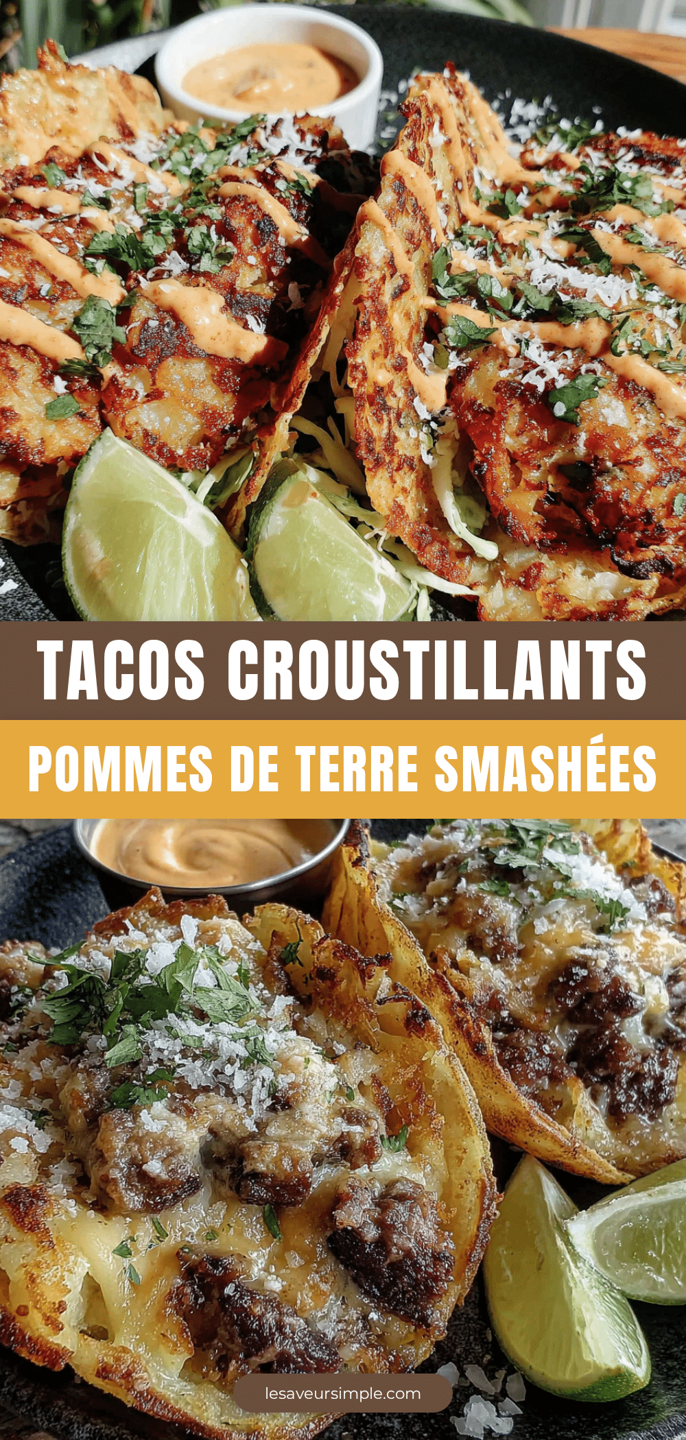 tacos croustillants de pommes de terre smashées recipe