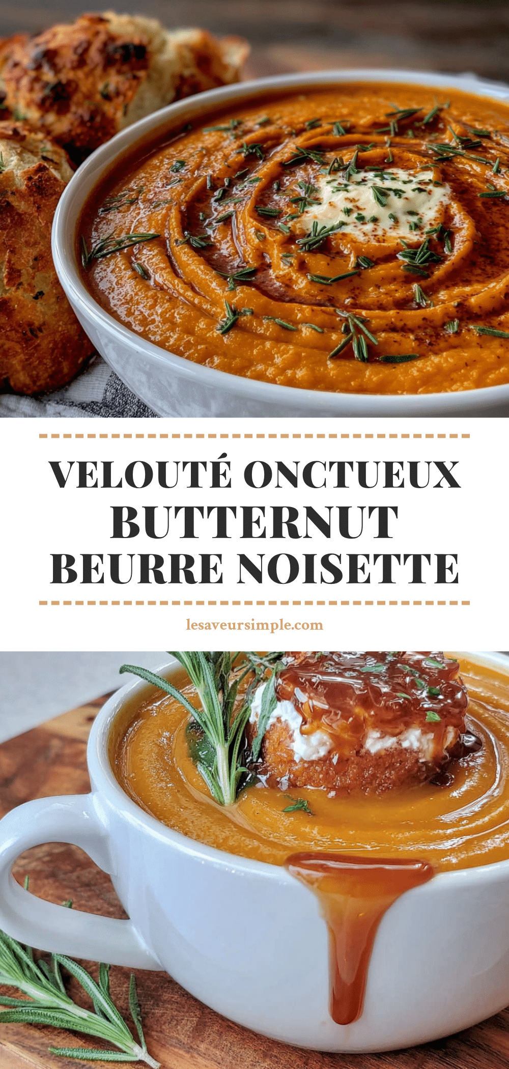 velouté butternut beurre noisette sauge recipe