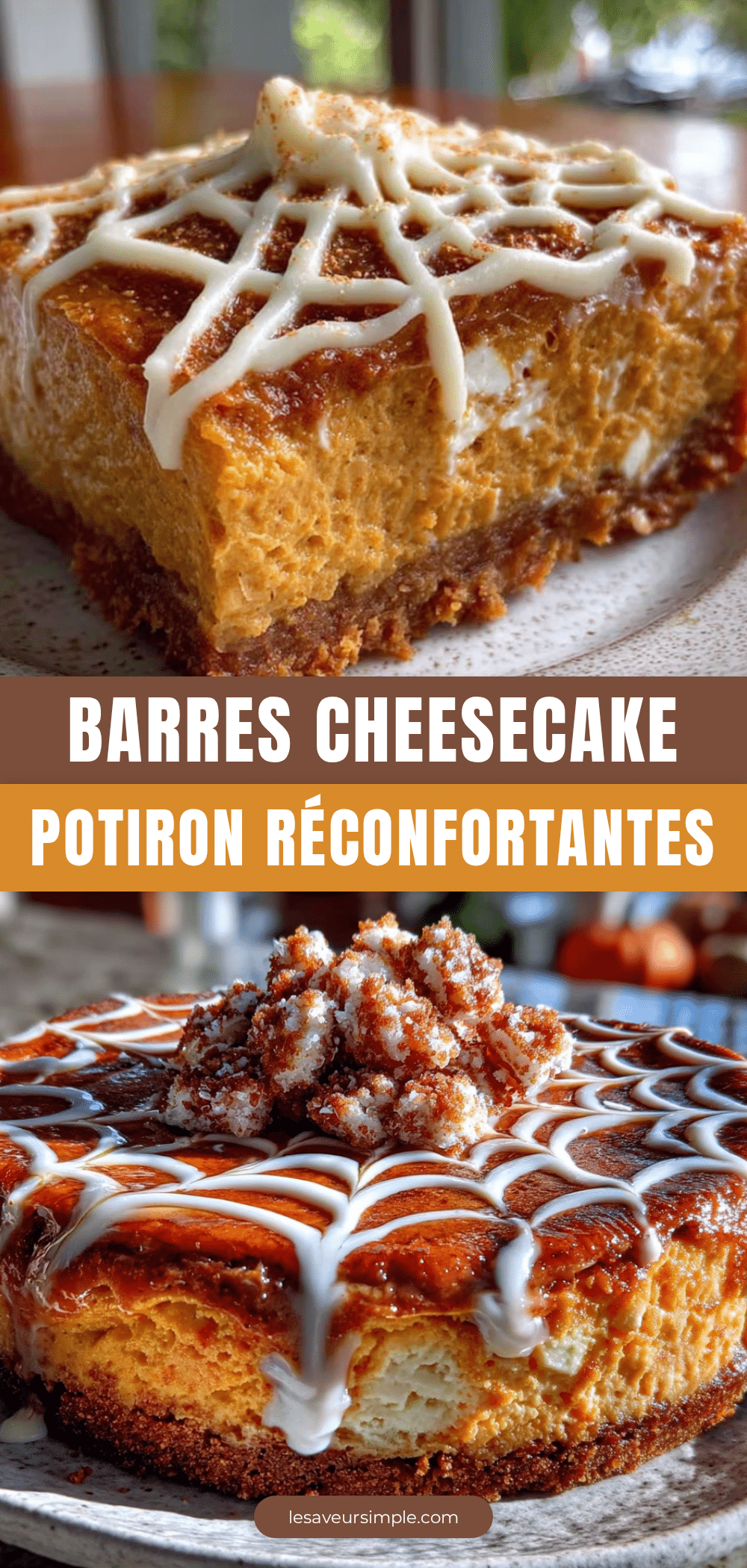 barres cheesecake potiron recipe