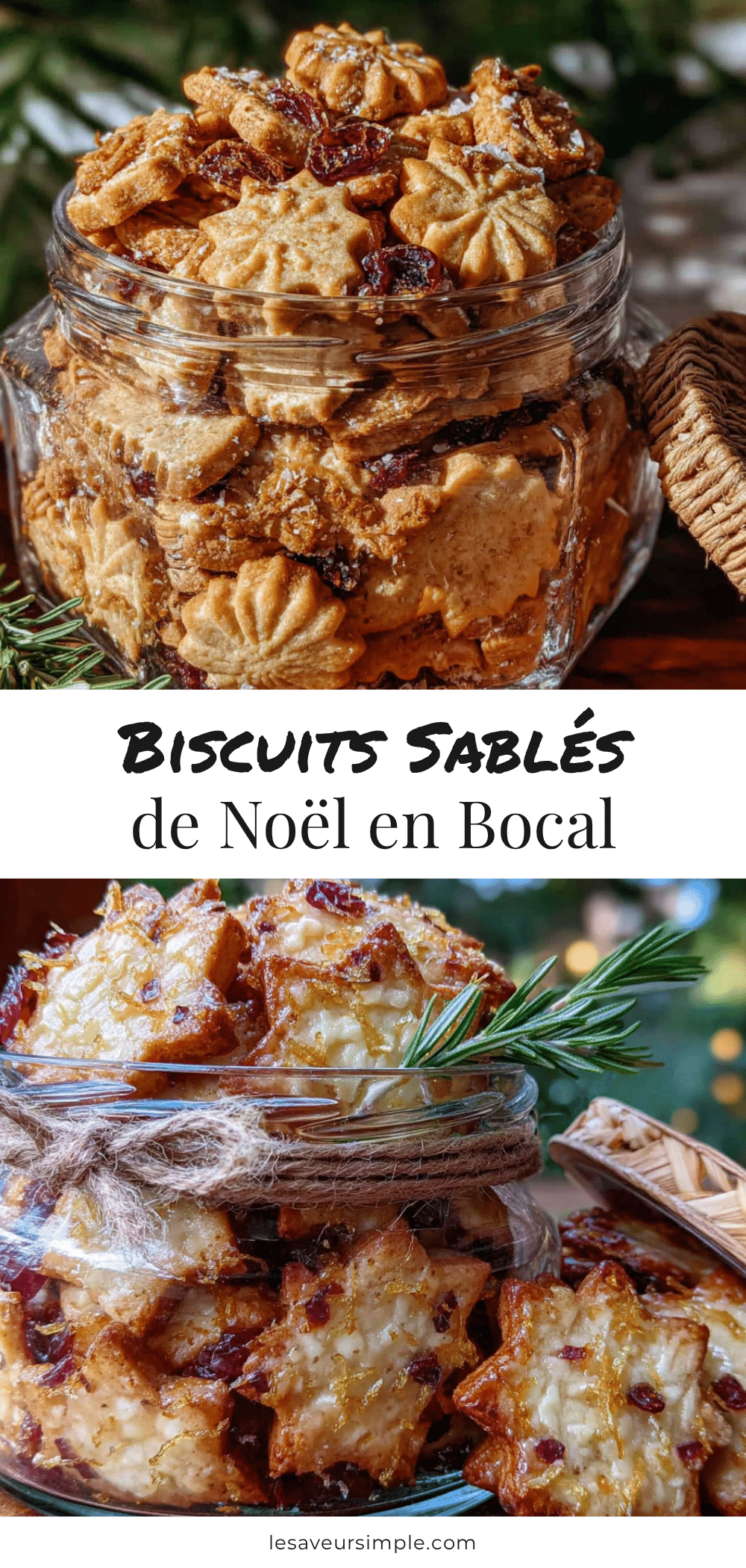 biscuits sablés de Noël en bocal à offrir recipe